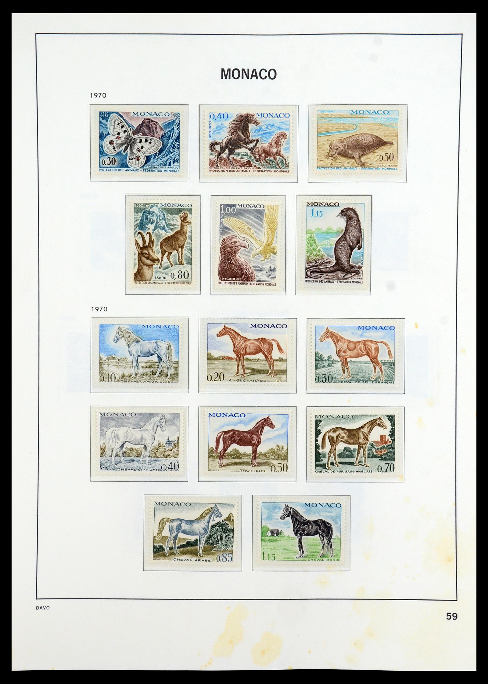 35913 059 - Postzegelverzameling 35913 Monaco 1885-1974.