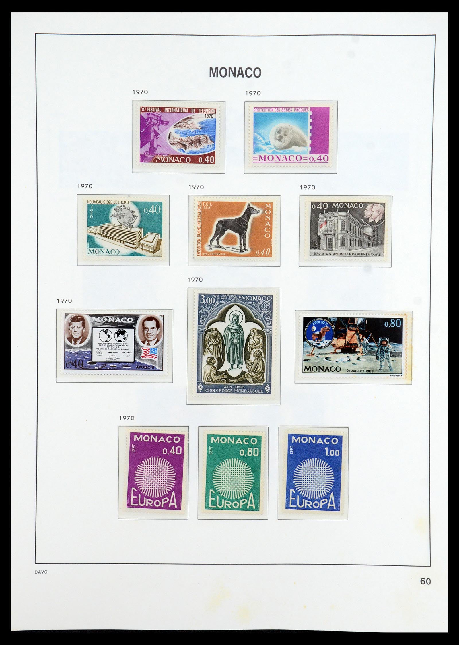 35913 060 - Postzegelverzameling 35913 Monaco 1885-1974.