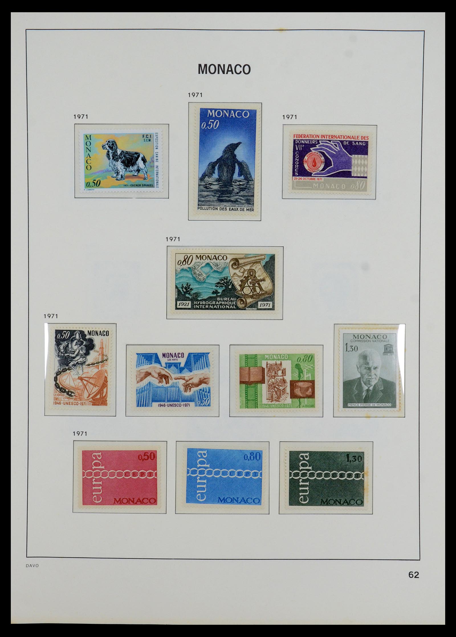 35913 062 - Postzegelverzameling 35913 Monaco 1885-1974.