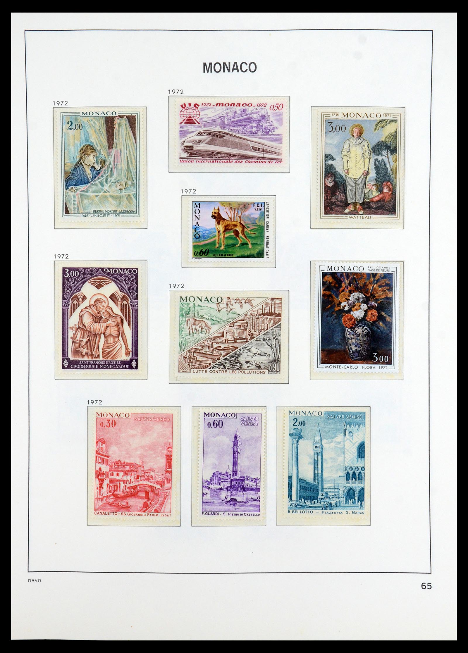 35913 065 - Postzegelverzameling 35913 Monaco 1885-1974.