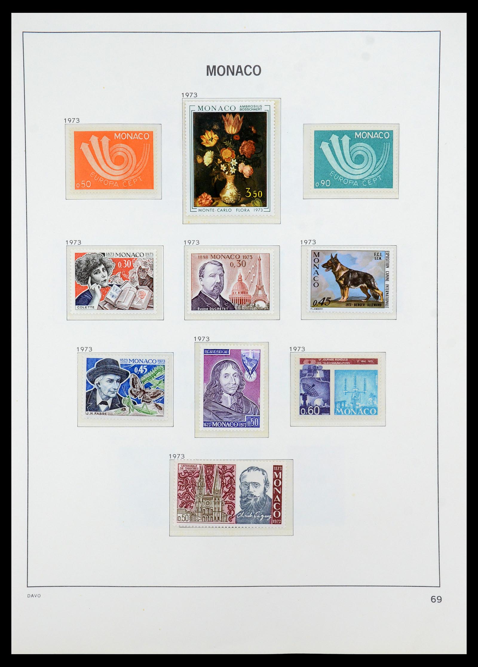 35913 069 - Stamp Collection 35913 Monaco 1885-1974.