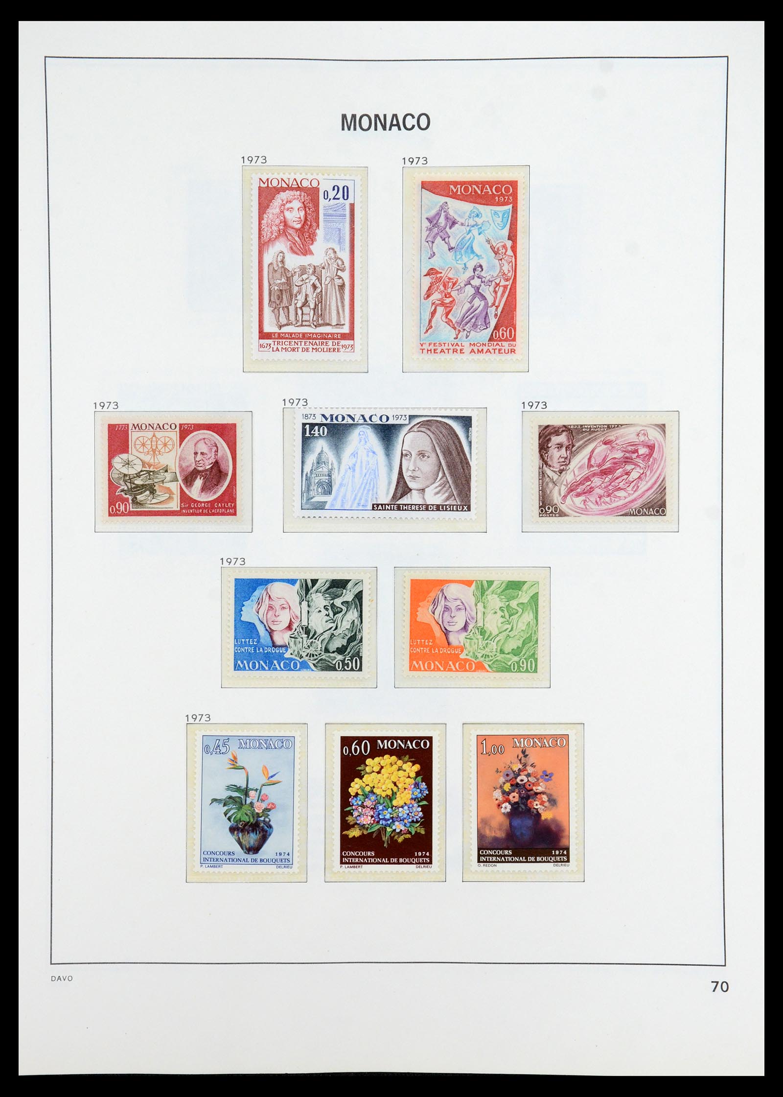 35913 070 - Postzegelverzameling 35913 Monaco 1885-1974.