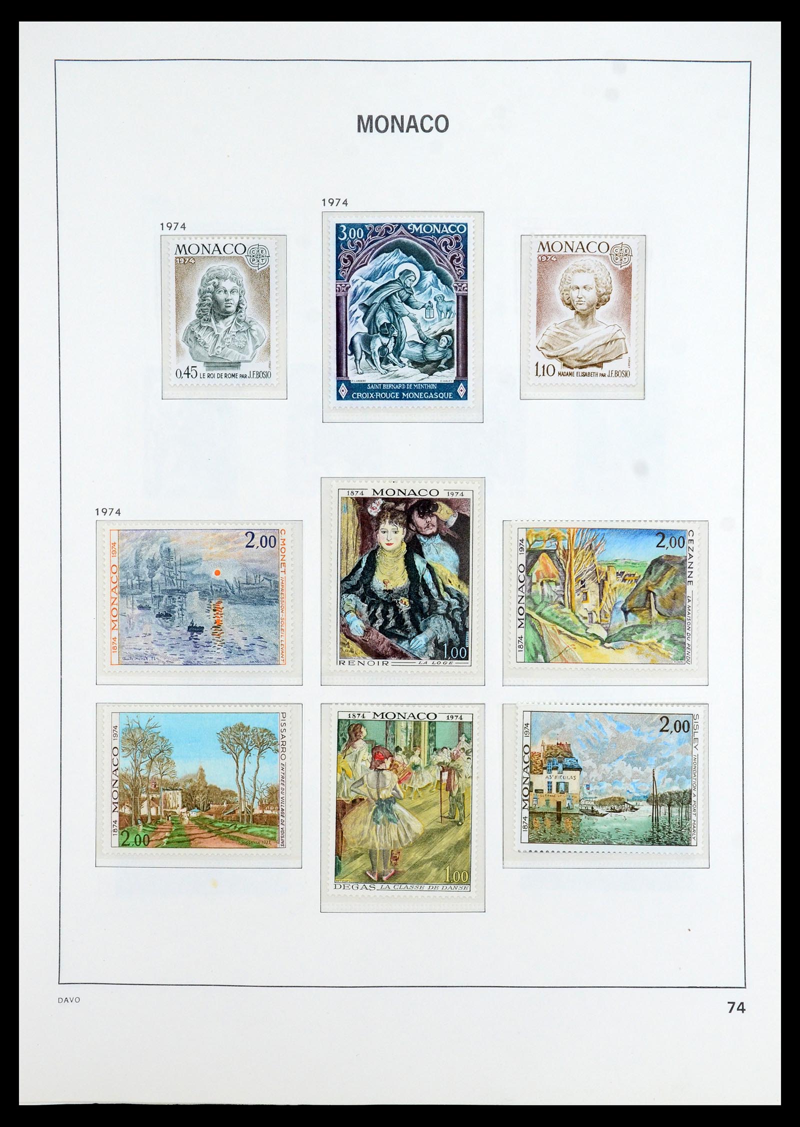 35913 074 - Postzegelverzameling 35913 Monaco 1885-1974.
