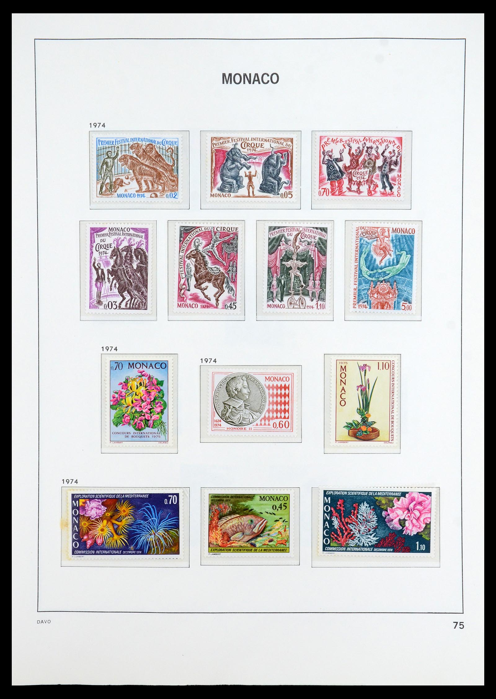 35913 075 - Postzegelverzameling 35913 Monaco 1885-1974.