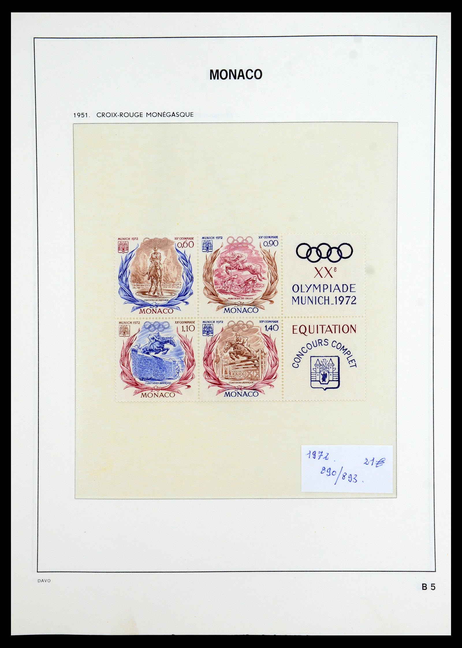 35913 094 - Postzegelverzameling 35913 Monaco 1885-1974.