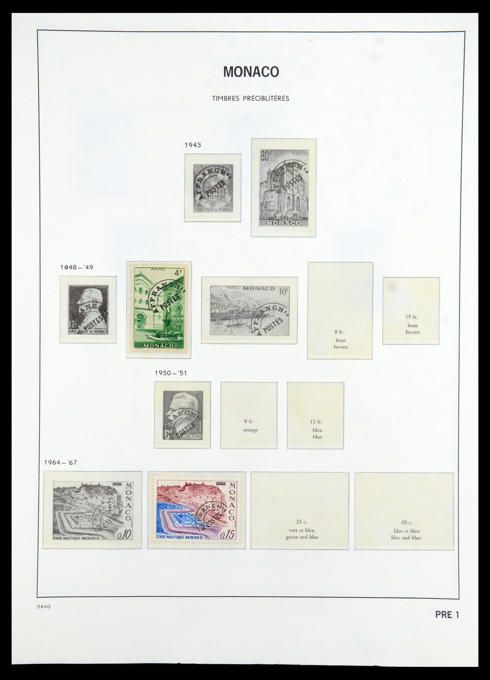 35913 098 - Postzegelverzameling 35913 Monaco 1885-1974.