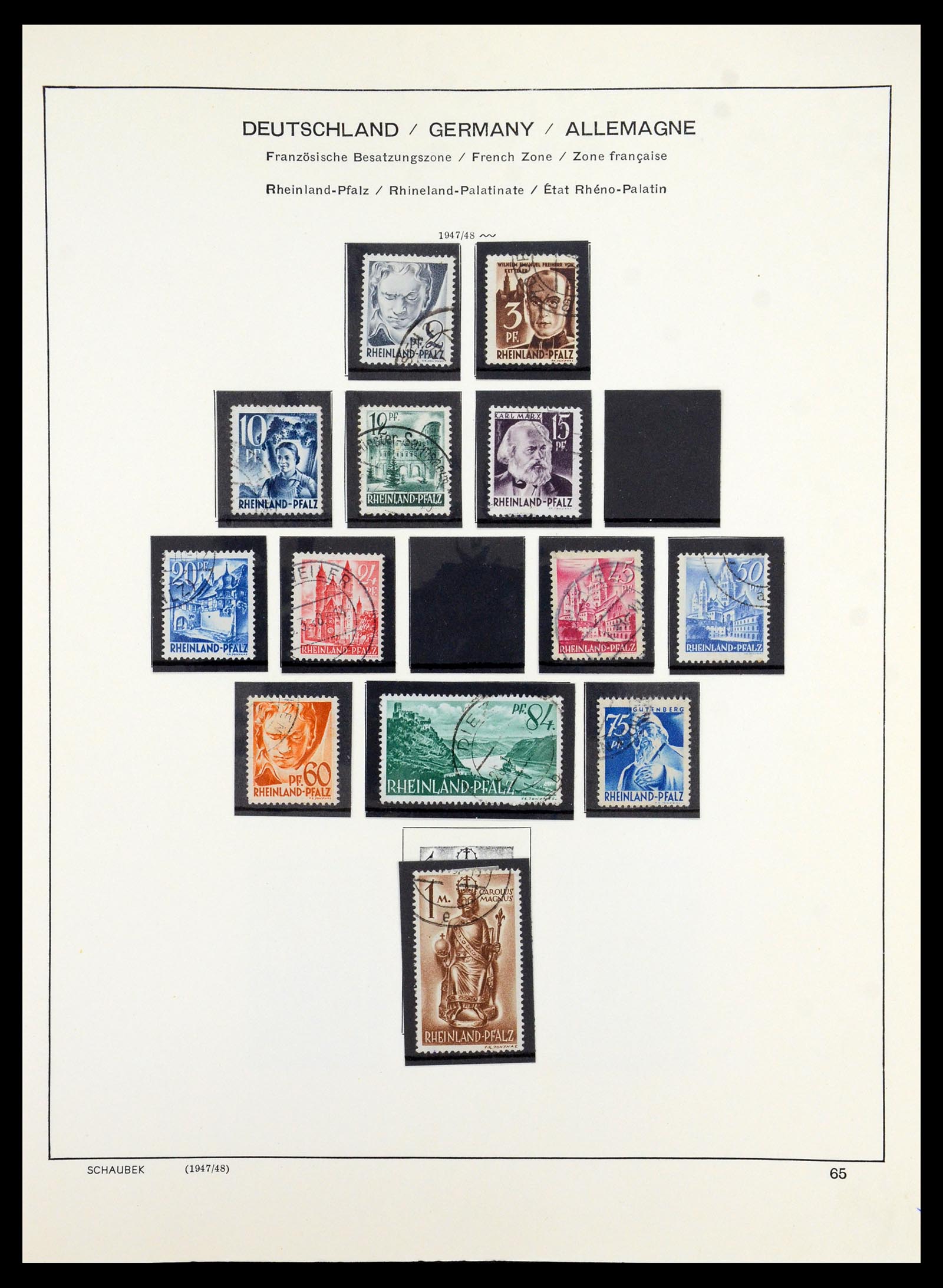 35914 012 - Stamp Collection 35914 German Zones 1945-1949.
