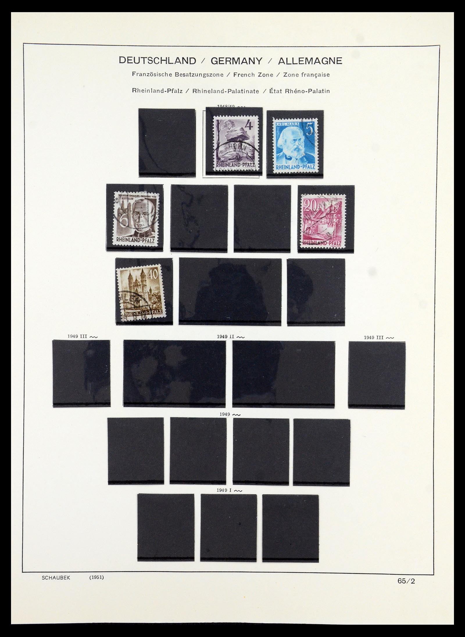 35914 014 - Stamp Collection 35914 German Zones 1945-1949.