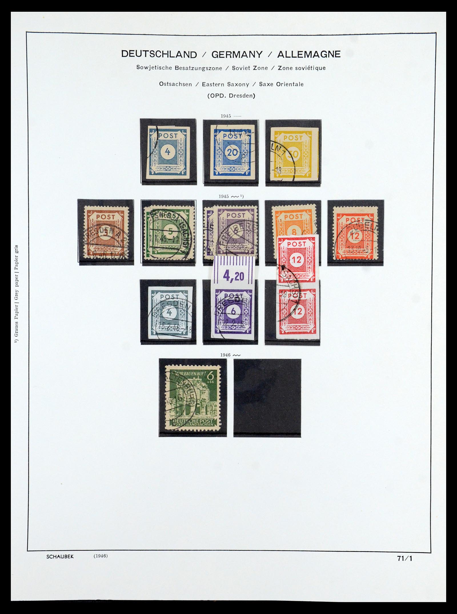 35914 027 - Stamp Collection 35914 German Zones 1945-1949.