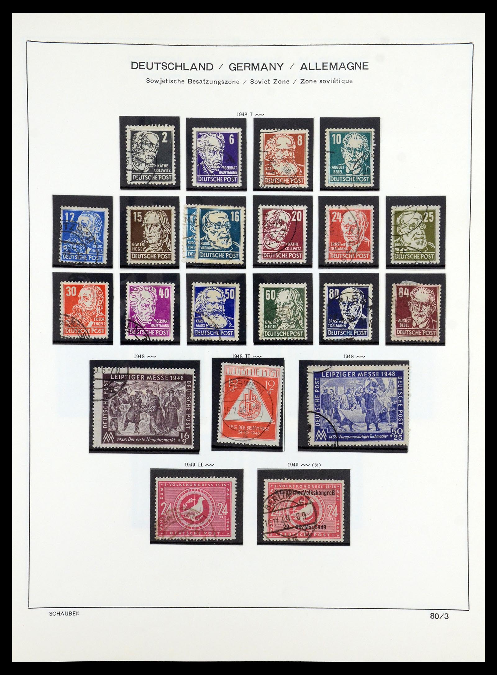 35914 053 - Postzegelverzameling 35914 Duitse Zones 1945-1949.