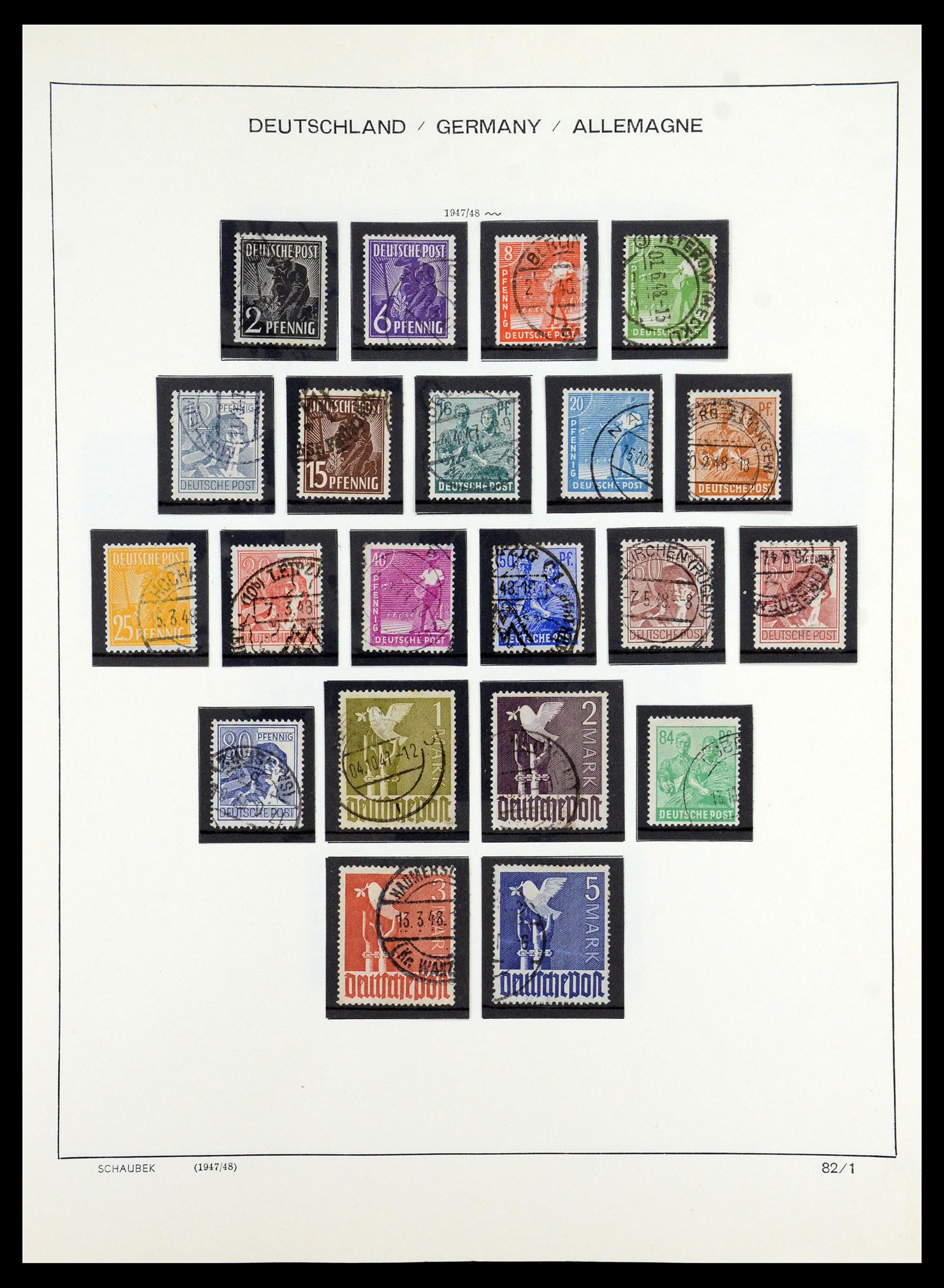 35914 056 - Stamp Collection 35914 German Zones 1945-1949.