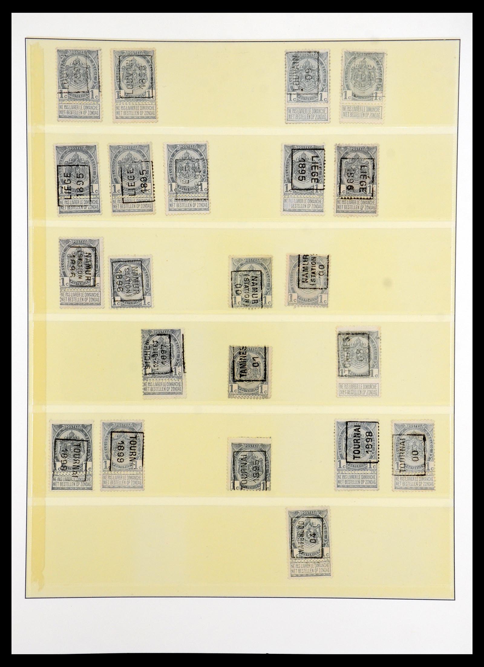 35916 004 - Postzegelverzameling 35916 België voorafstempelingen 1895-1938.