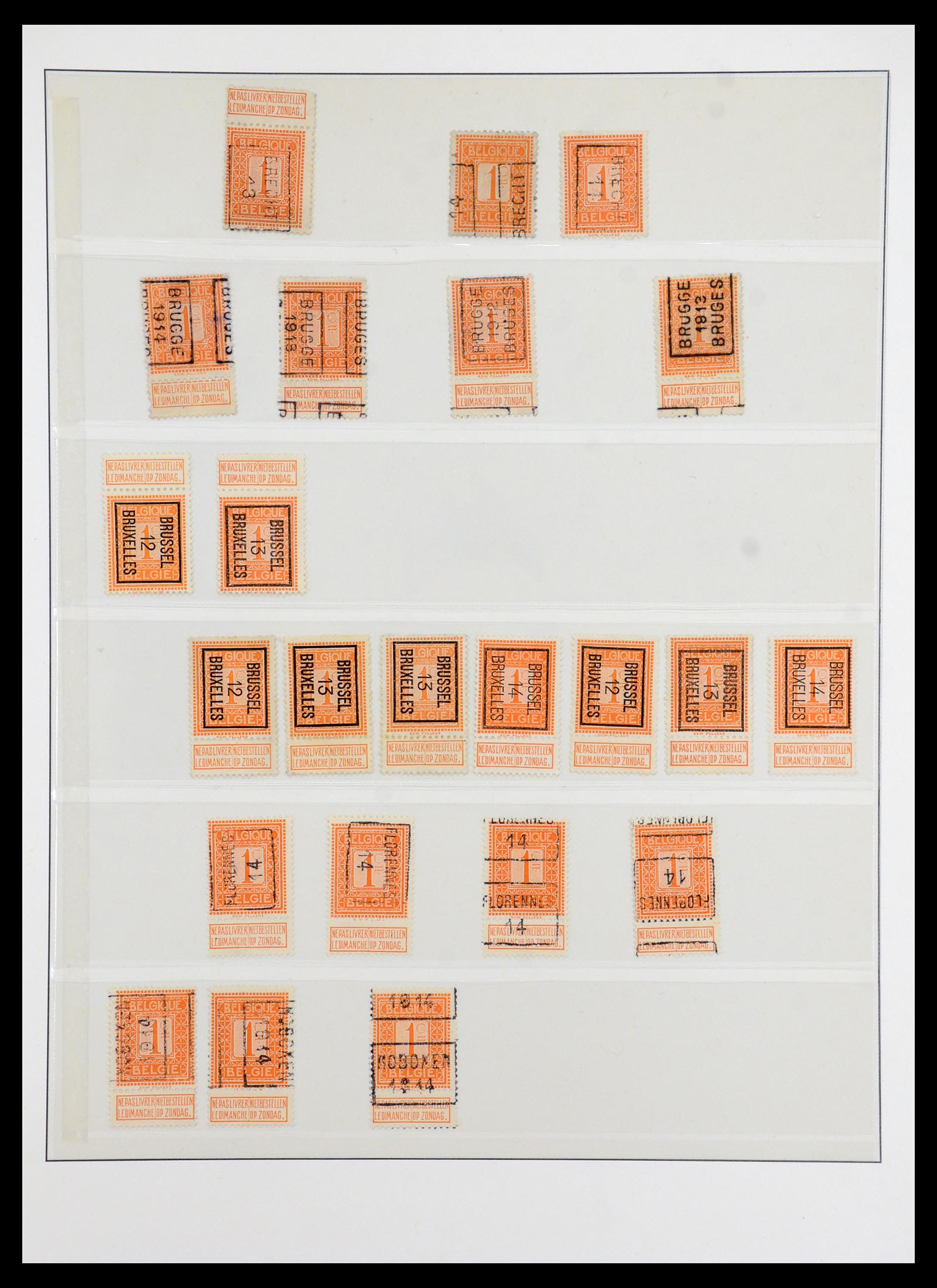 35916 007 - Stamp Collection 35916 Belgium precancels 1895-1938.