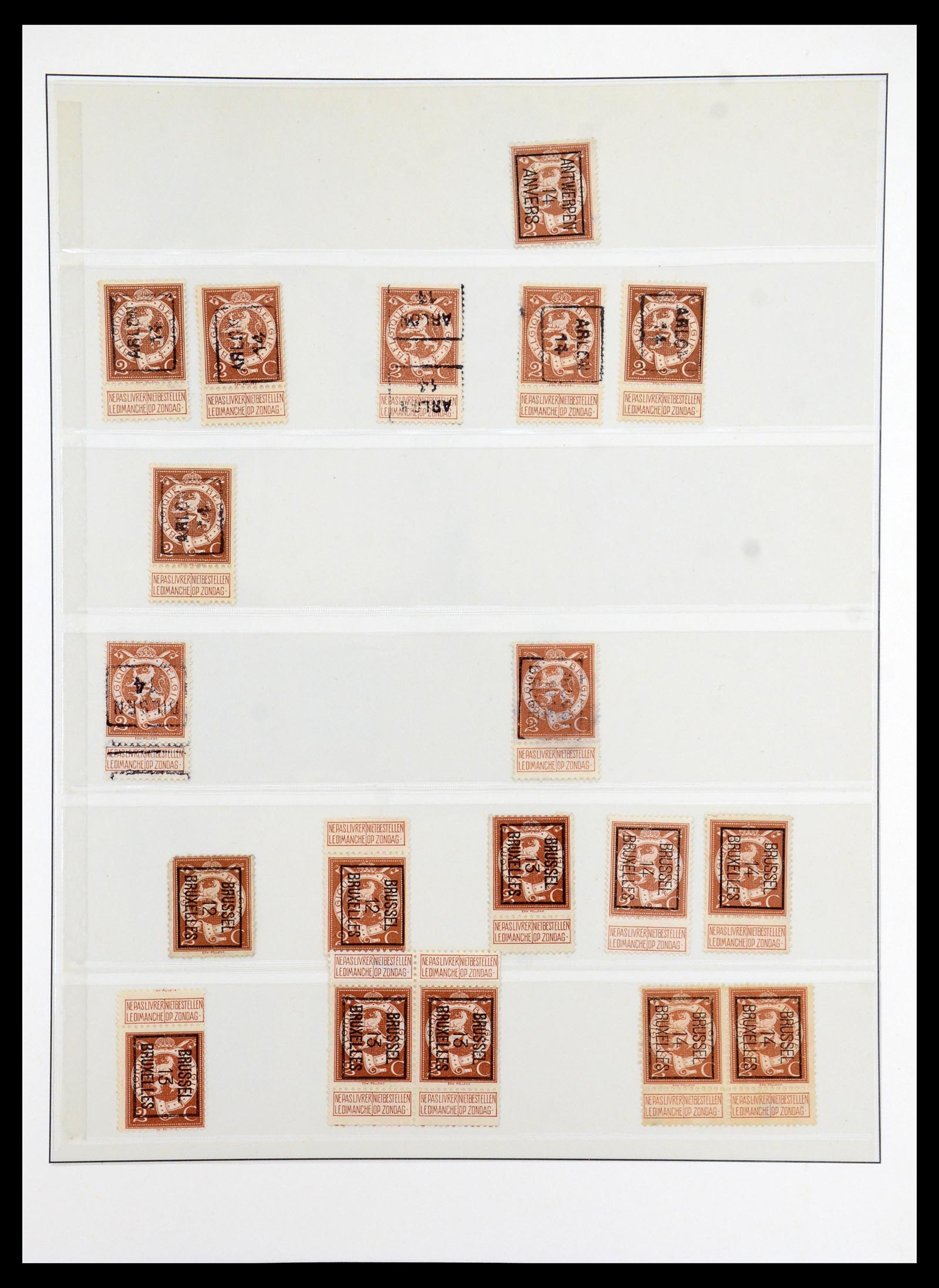 35916 011 - Stamp Collection 35916 Belgium precancels 1895-1938.