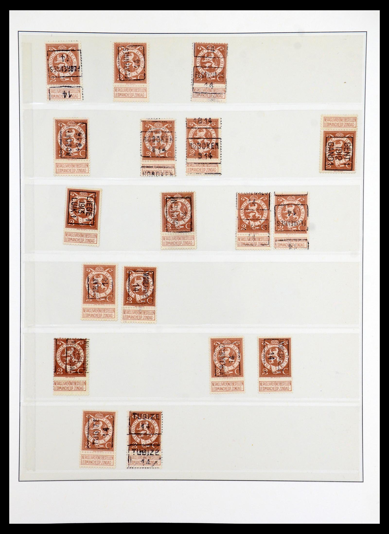35916 012 - Postzegelverzameling 35916 België voorafstempelingen 1895-1938.