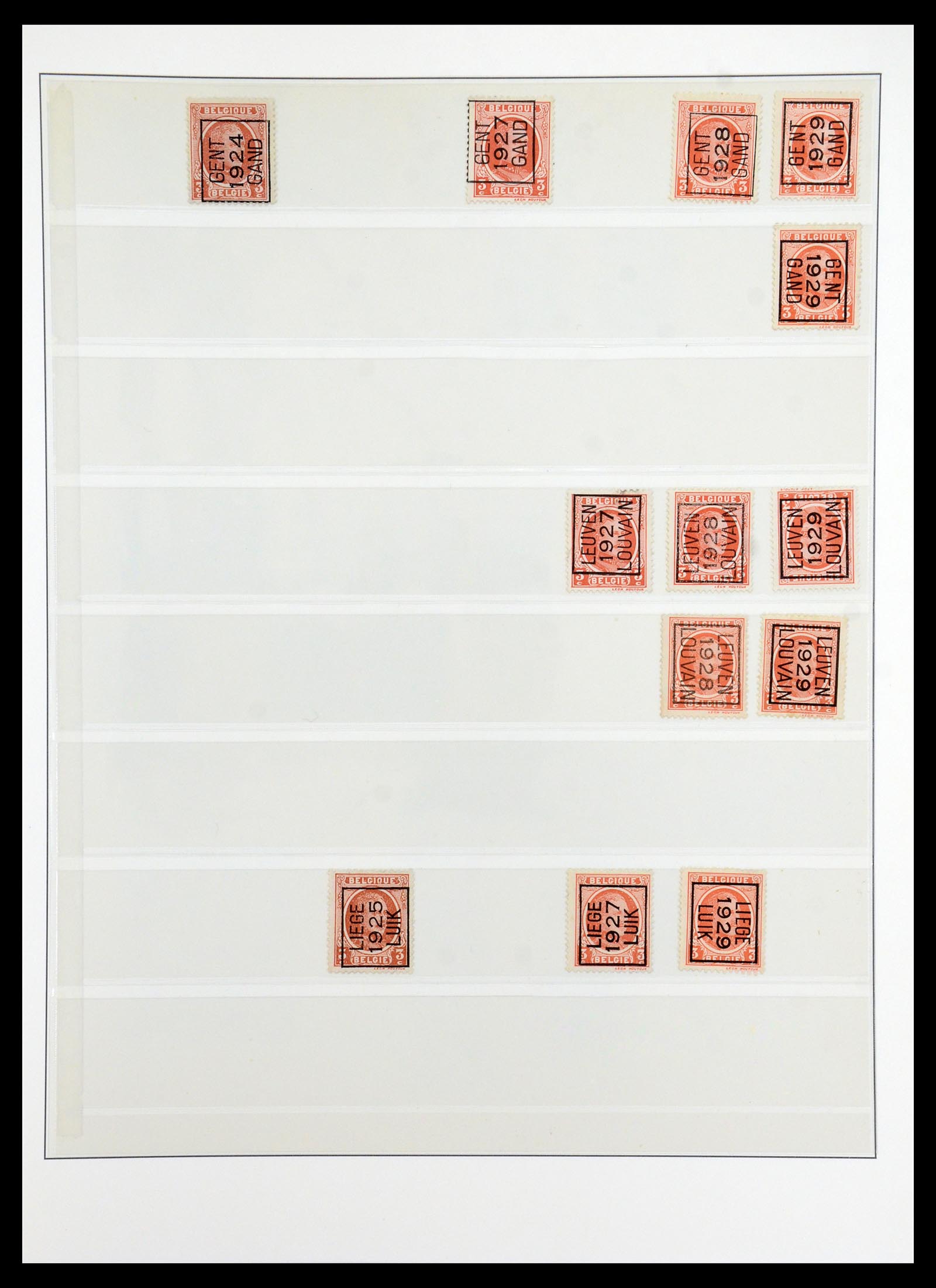 35916 019 - Postzegelverzameling 35916 België voorafstempelingen 1895-1938.