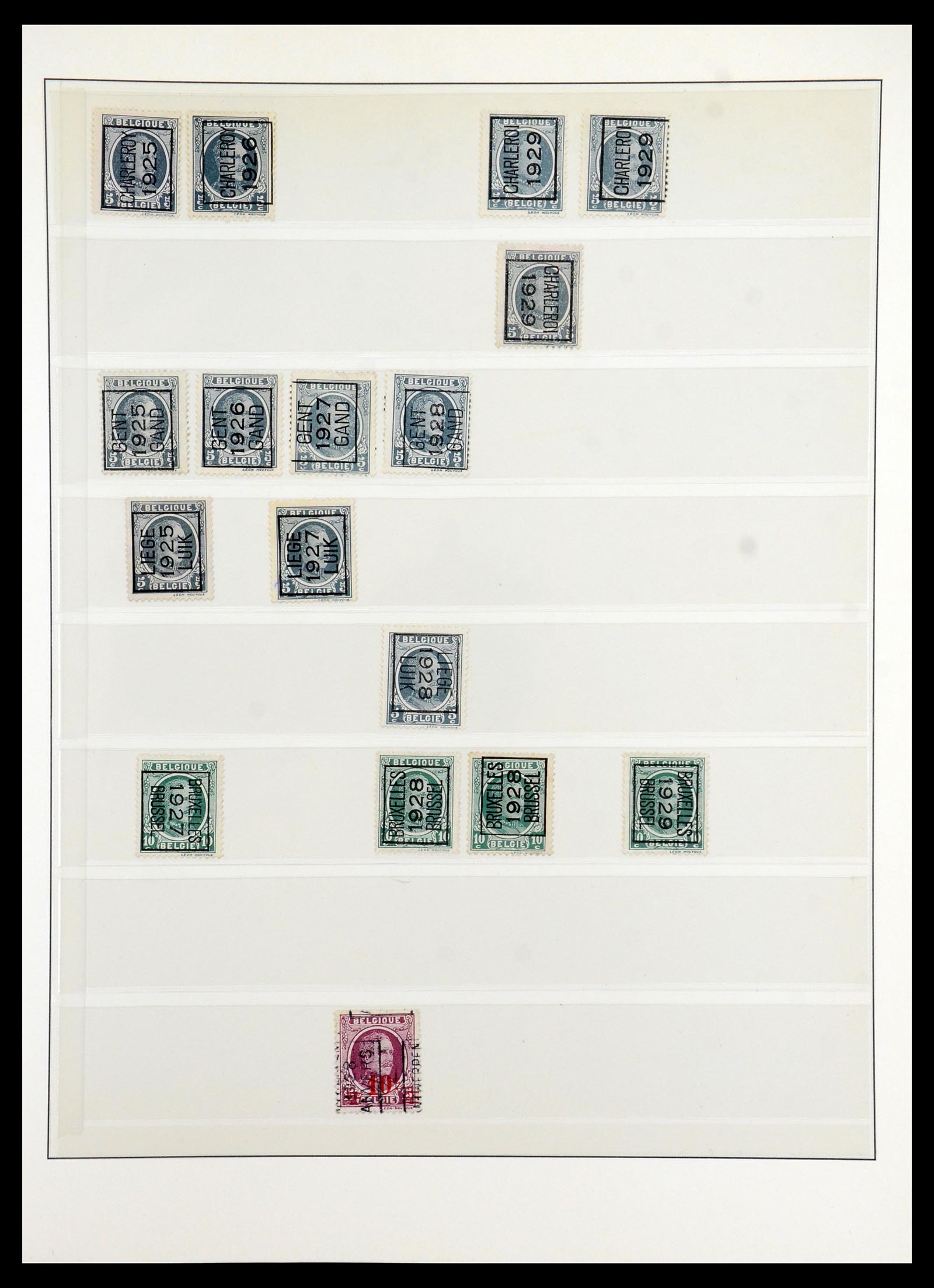 35916 021 - Postzegelverzameling 35916 België voorafstempelingen 1895-1938.