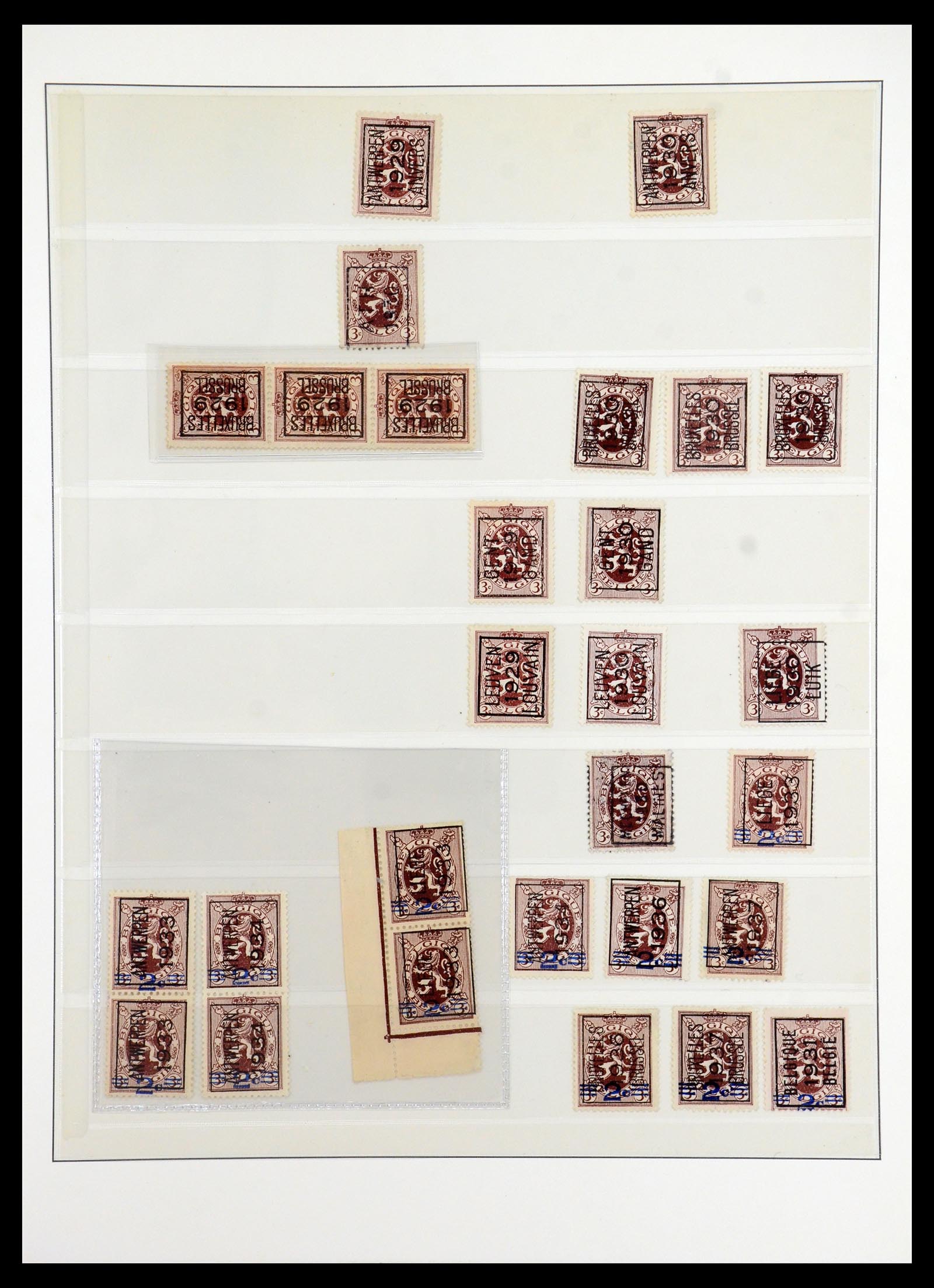35916 022 - Postzegelverzameling 35916 België voorafstempelingen 1895-1938.