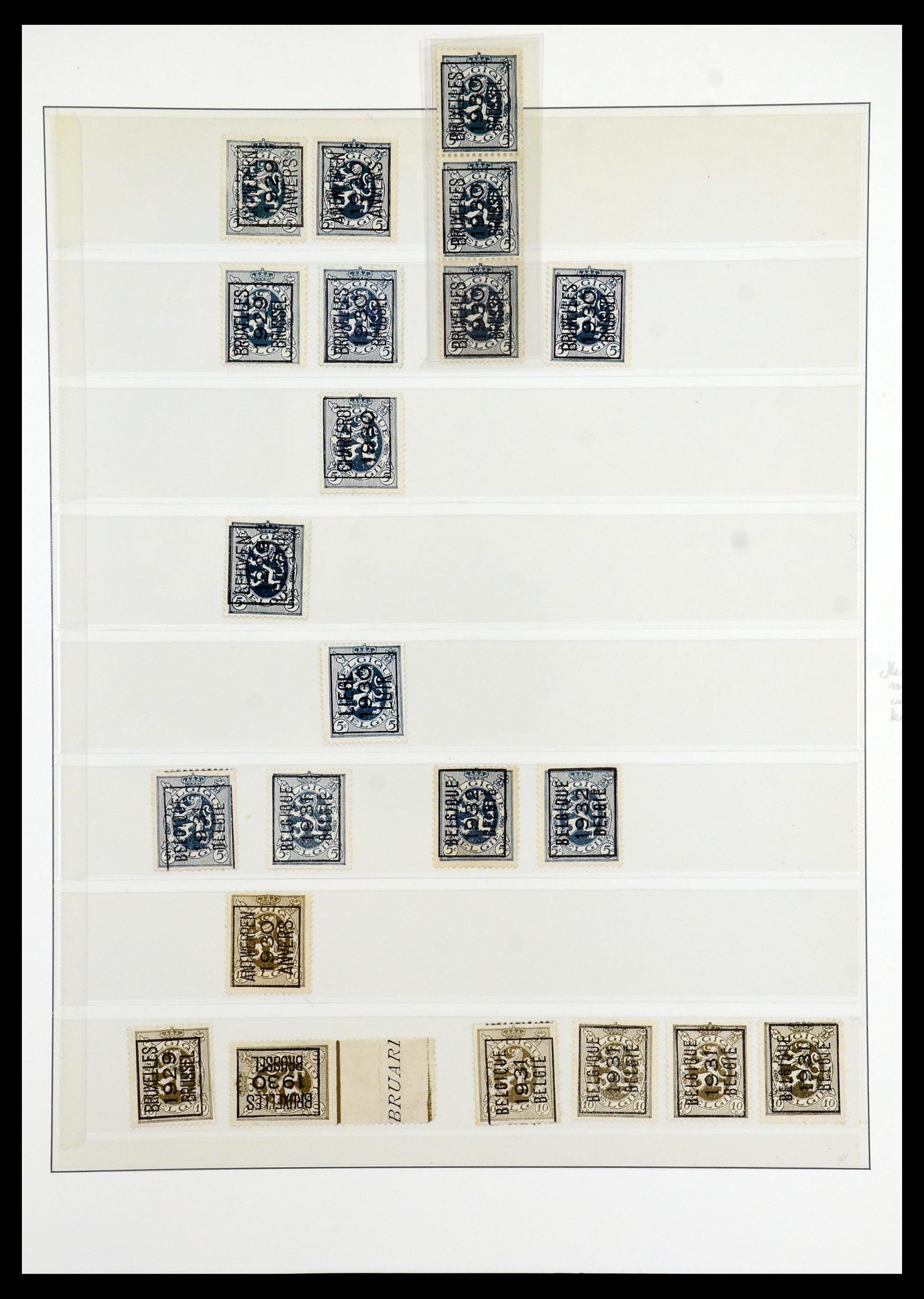 35916 023 - Postzegelverzameling 35916 België voorafstempelingen 1895-1938.