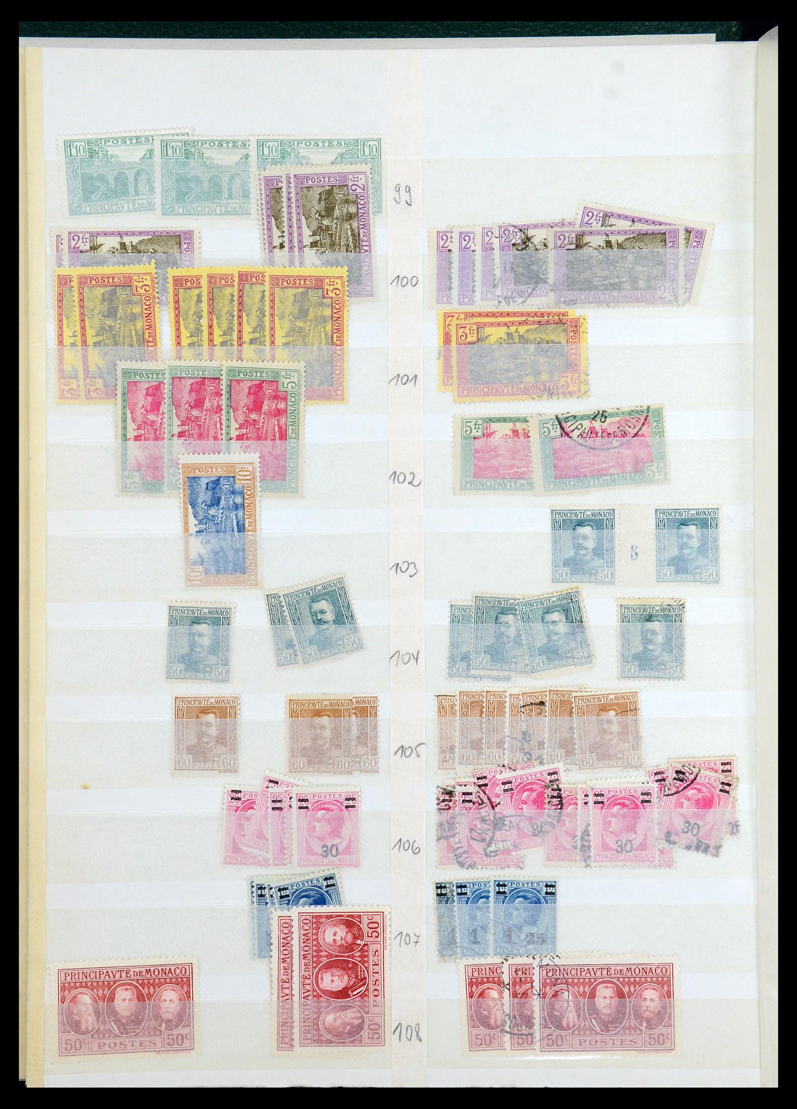 35923 012 - Postzegelverzameling 35923 Monaco 1885-1954.