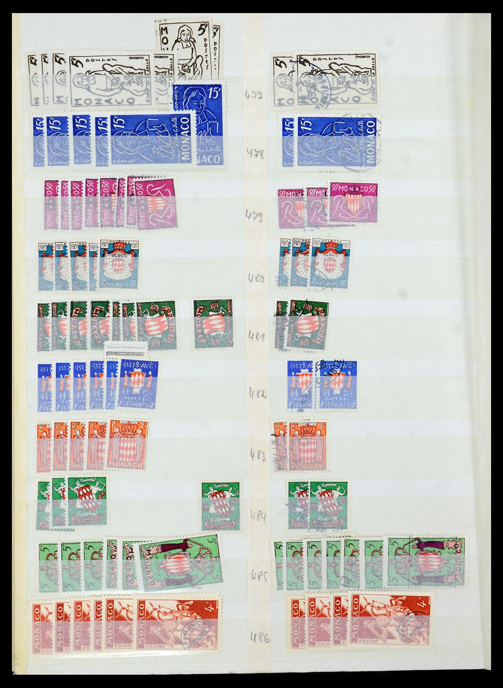 35923 050 - Postzegelverzameling 35923 Monaco 1885-1954.