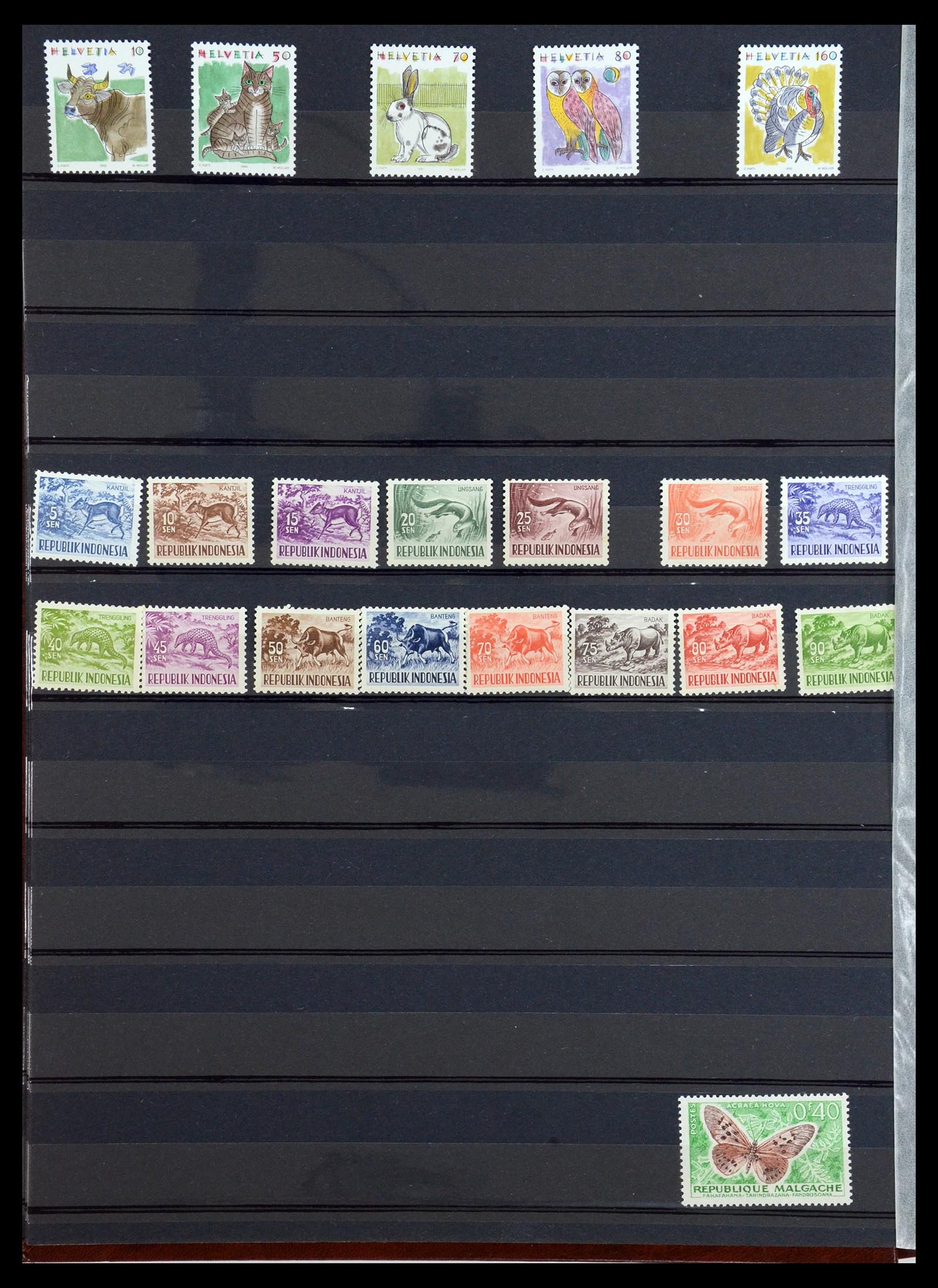 35924 009 - Postzegelverzameling 35924 Motief Dieren 1950-1993.