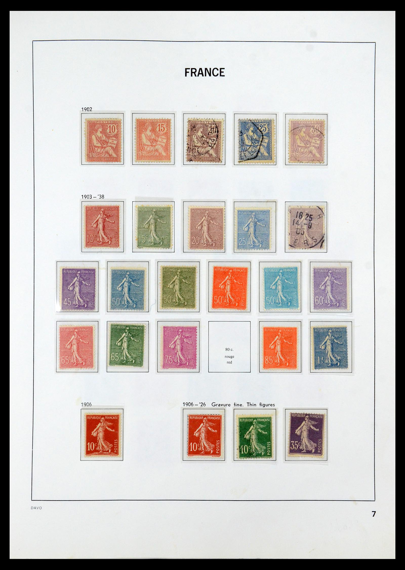 35930 007 - Postzegelverzameling 35930 Frankrijk 1849-1990.