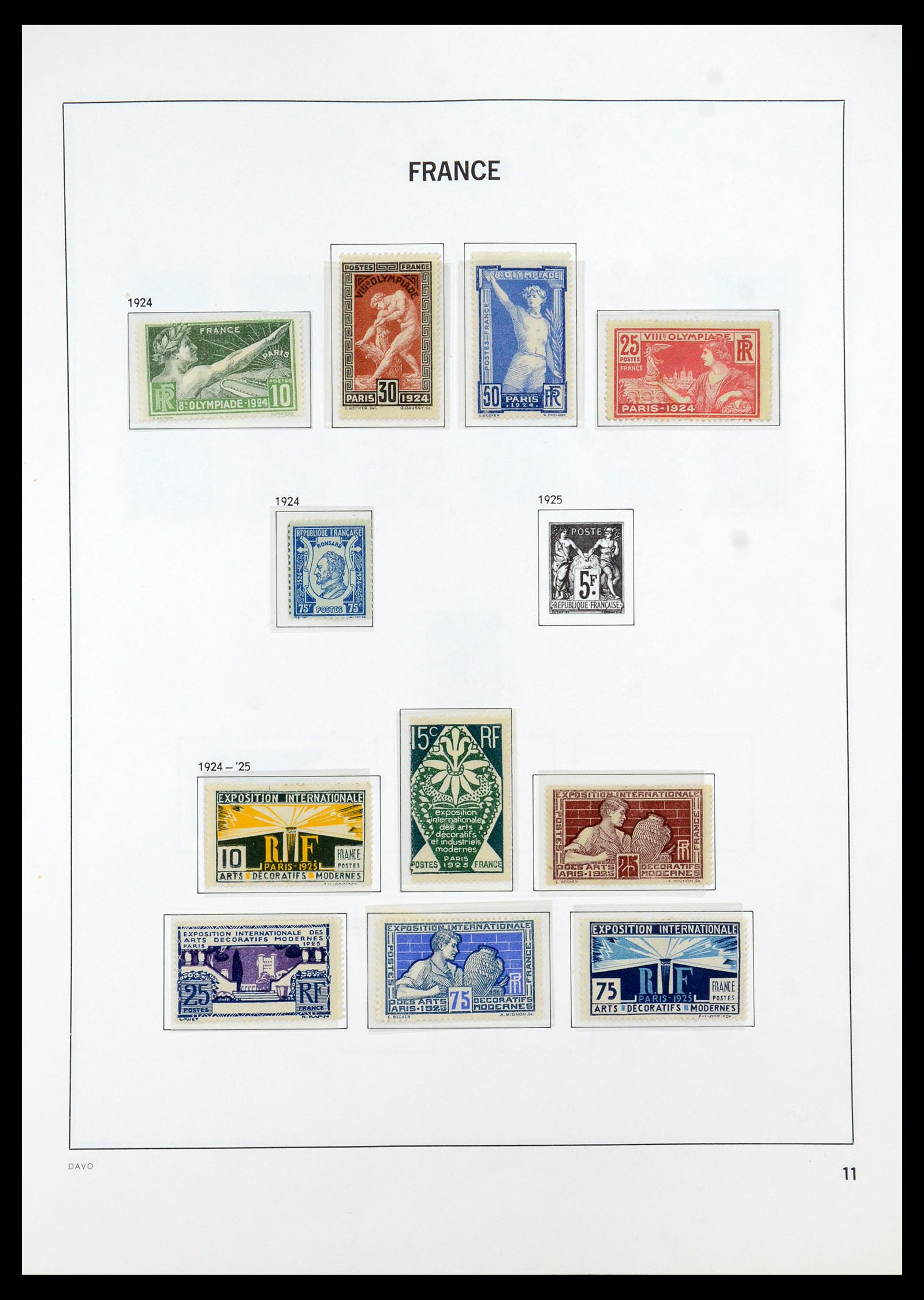 35930 011 - Postzegelverzameling 35930 Frankrijk 1849-1990.