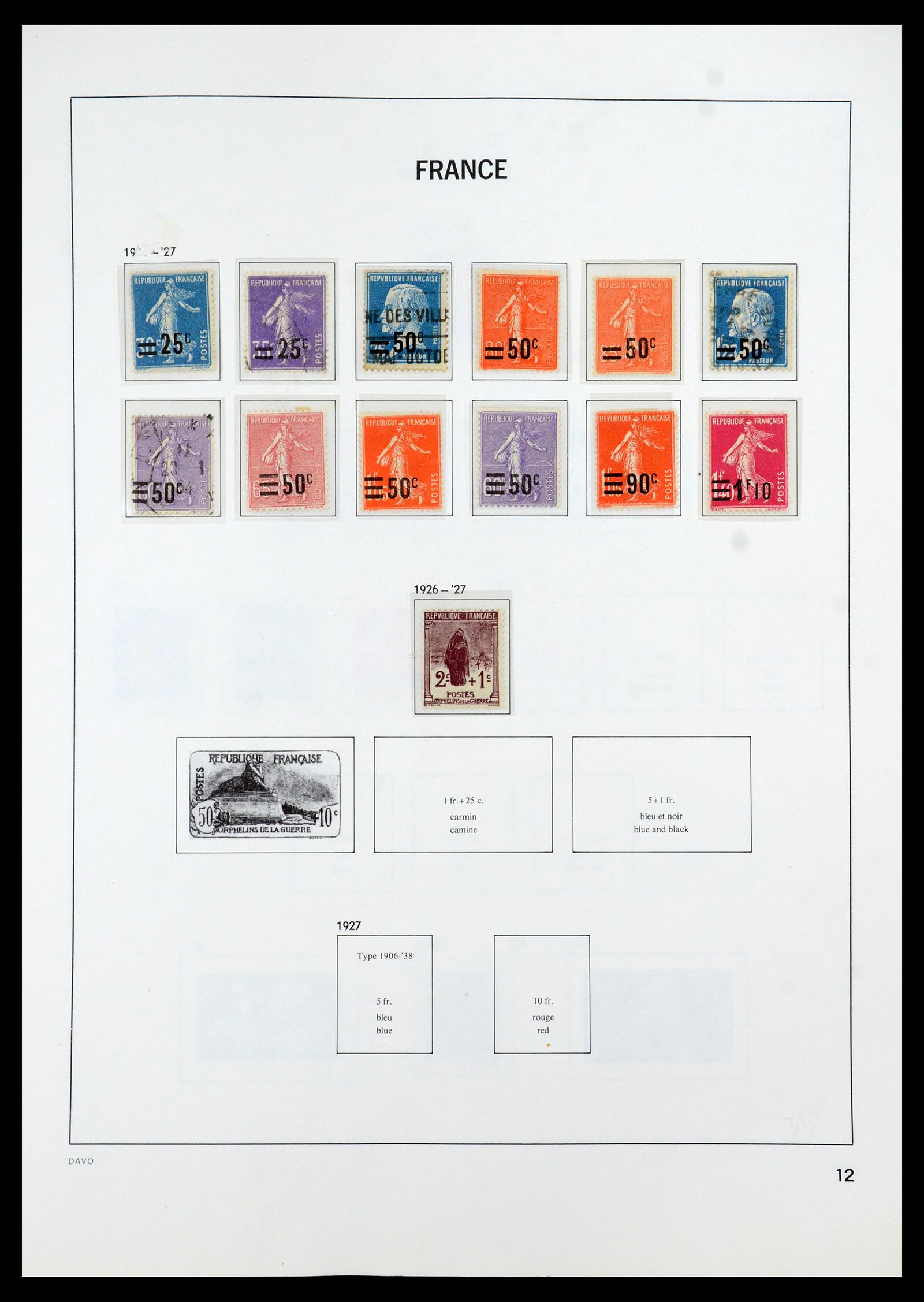 35930 012 - Postzegelverzameling 35930 Frankrijk 1849-1990.