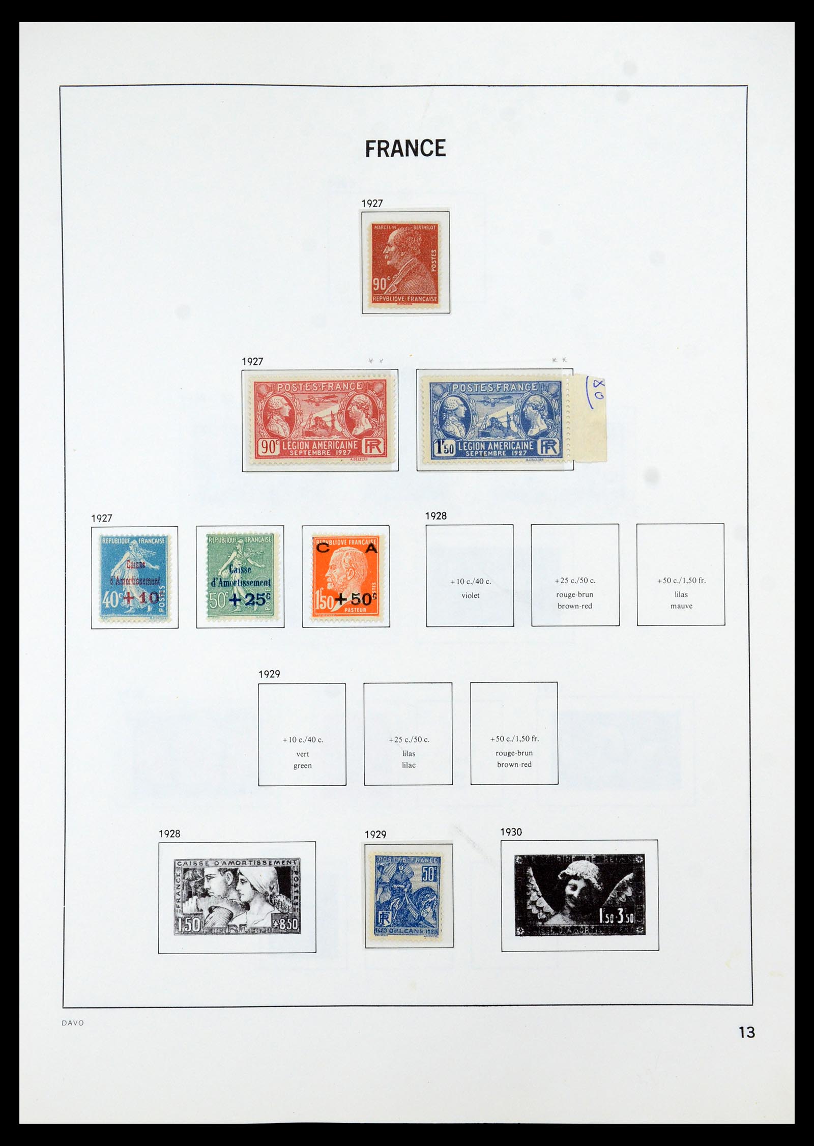 35930 013 - Postzegelverzameling 35930 Frankrijk 1849-1990.