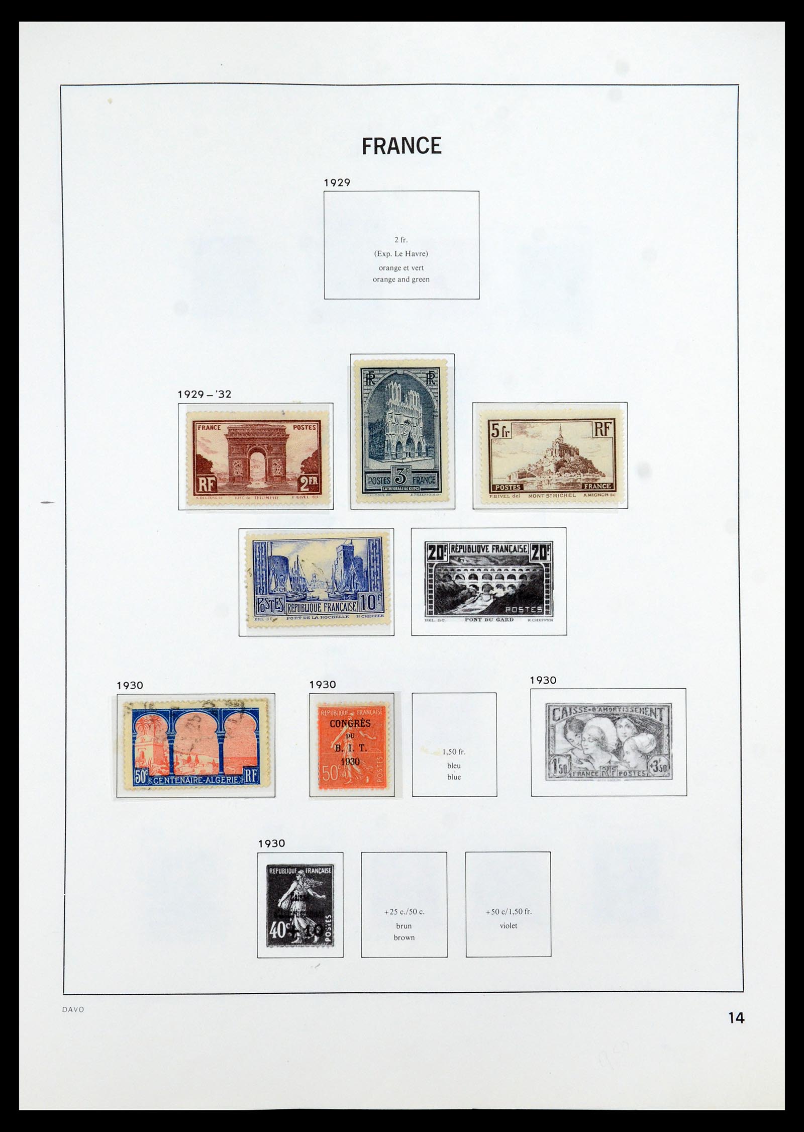35930 014 - Postzegelverzameling 35930 Frankrijk 1849-1990.