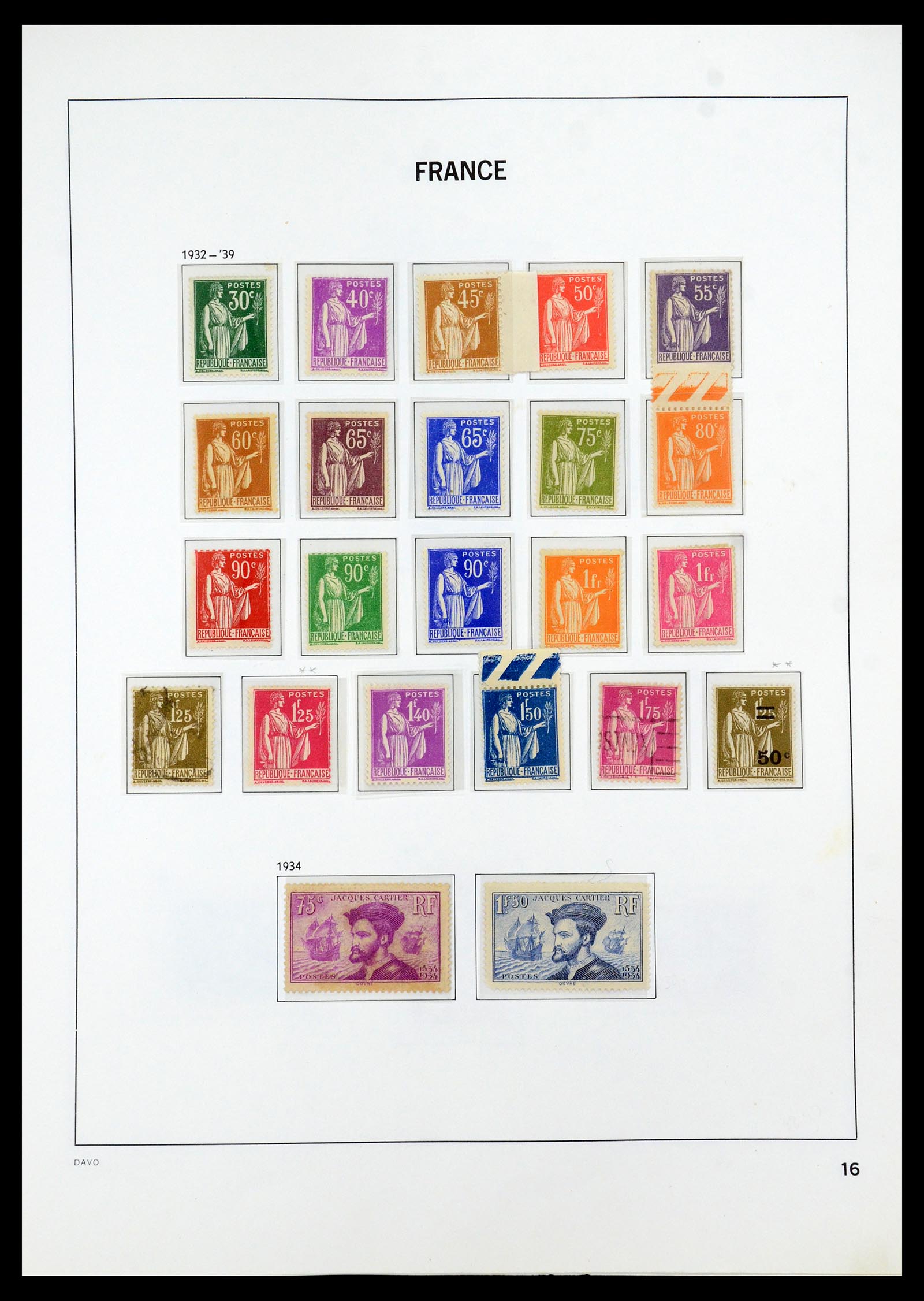 35930 016 - Postzegelverzameling 35930 Frankrijk 1849-1990.
