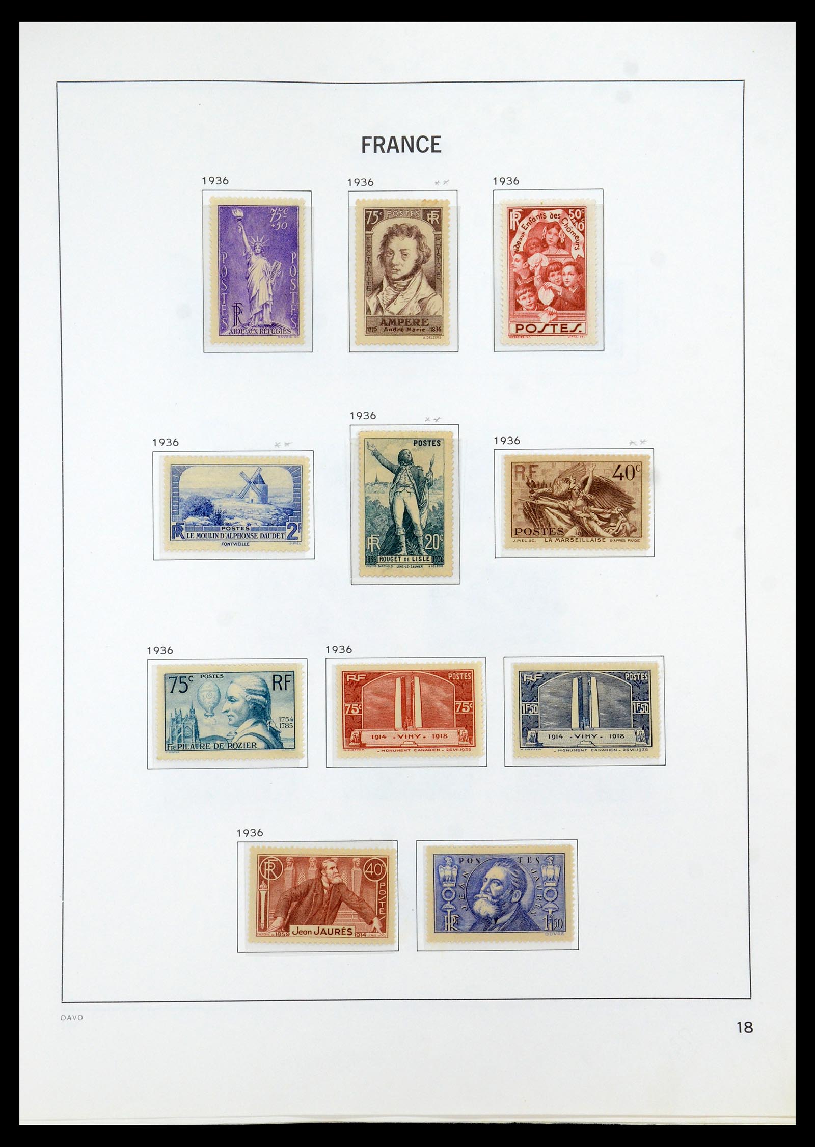 35930 018 - Postzegelverzameling 35930 Frankrijk 1849-1990.