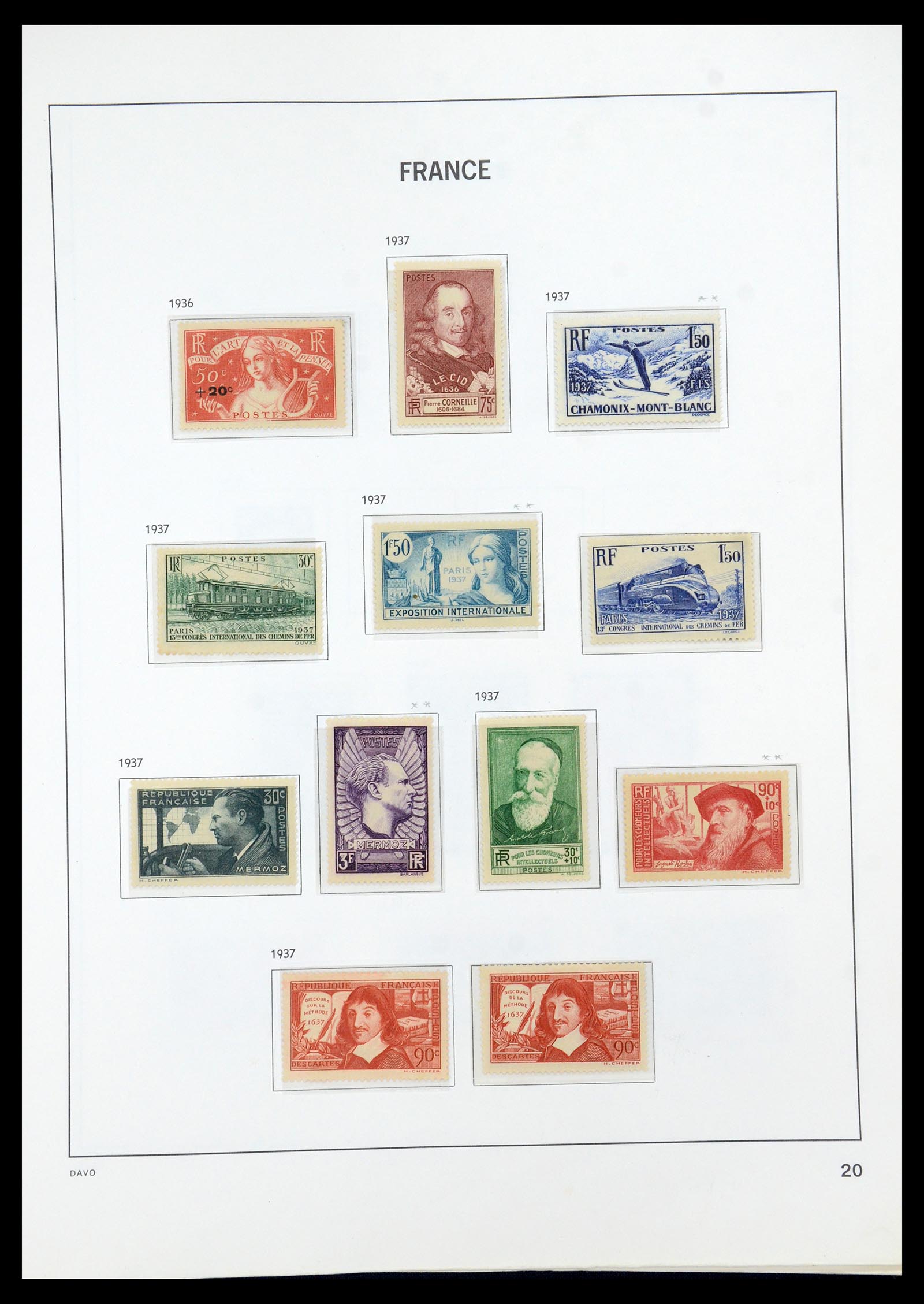 35930 020 - Postzegelverzameling 35930 Frankrijk 1849-1990.