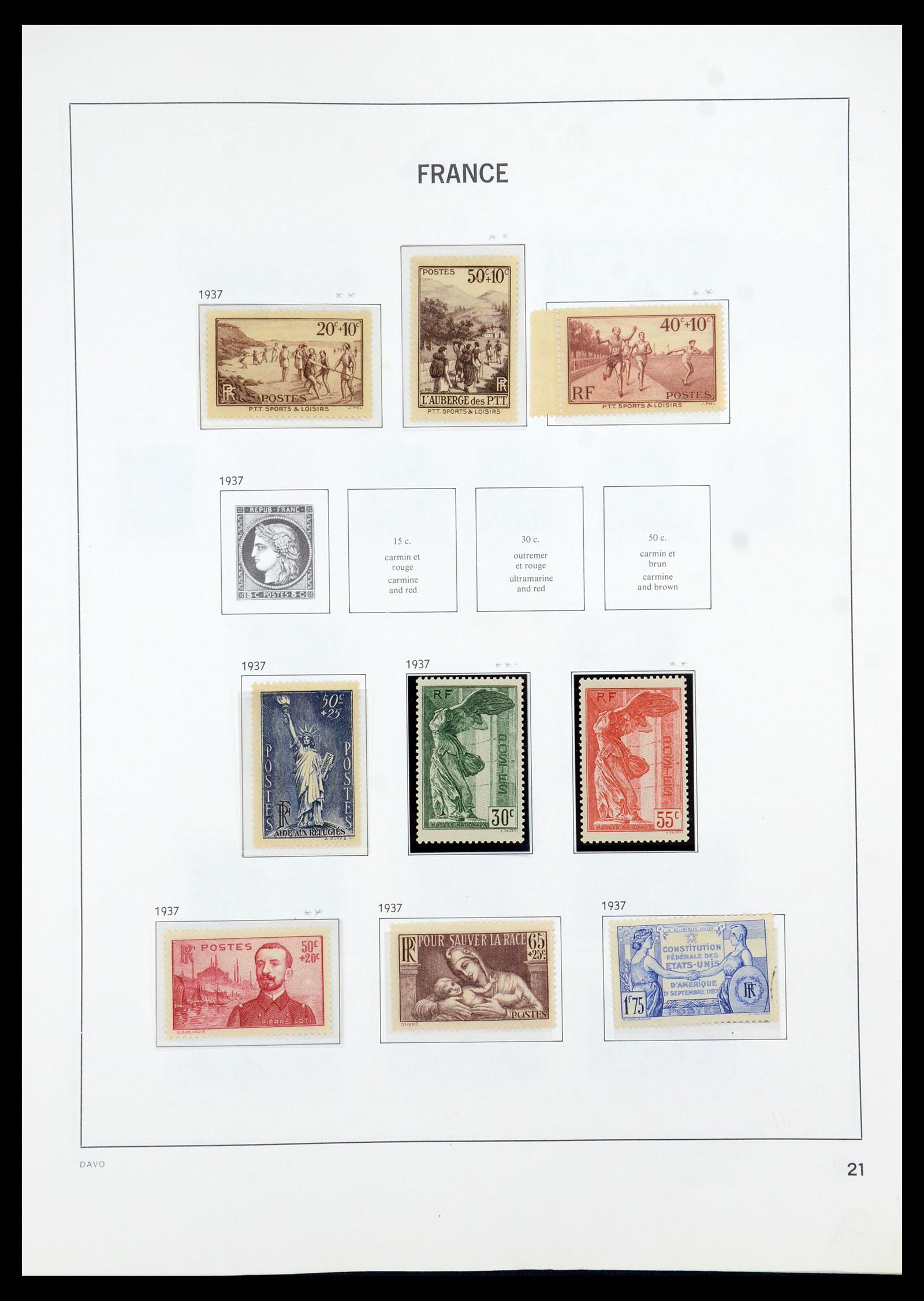35930 021 - Stamp collection 35930 France 1849-1990.