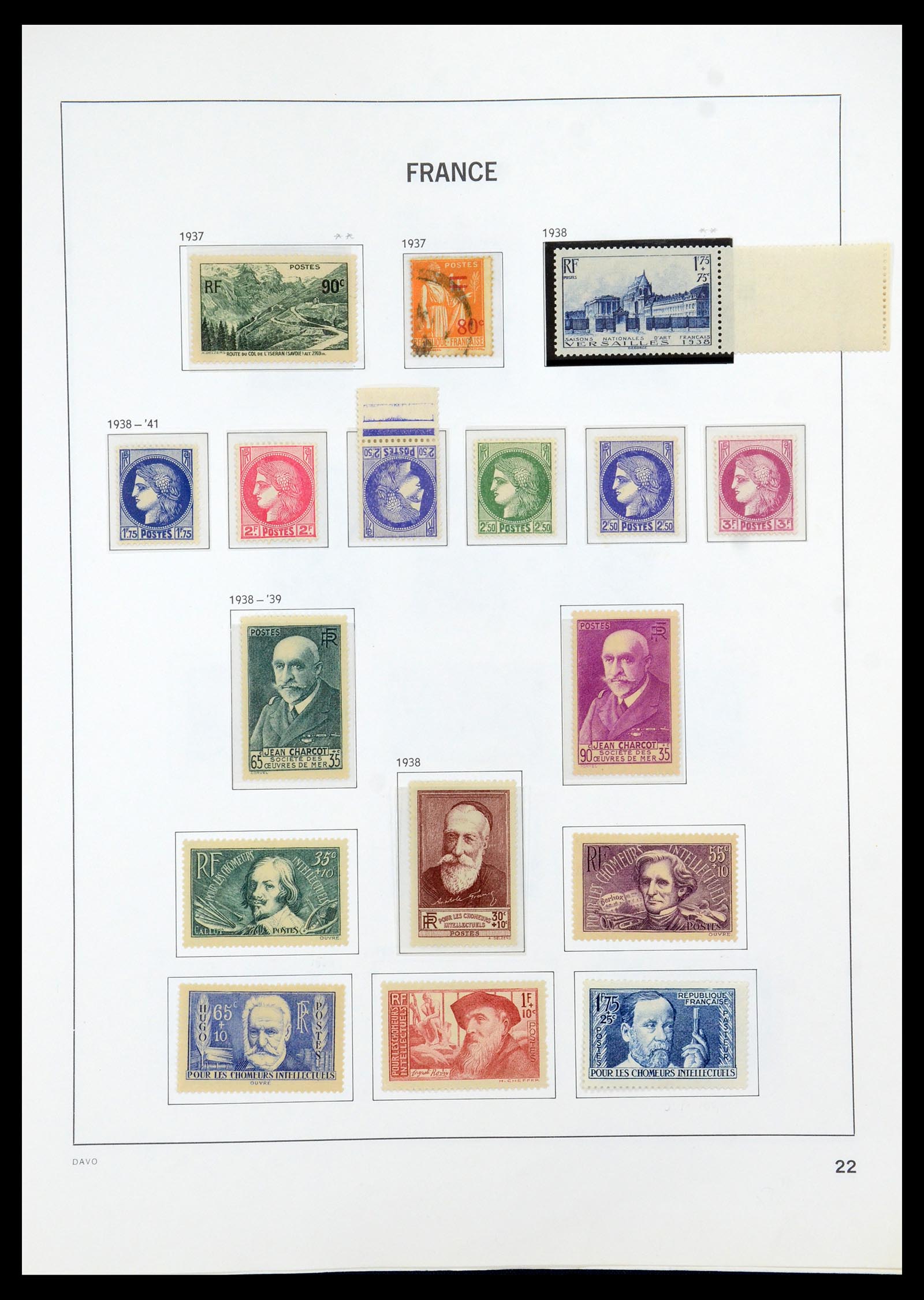 35930 022 - Postzegelverzameling 35930 Frankrijk 1849-1990.