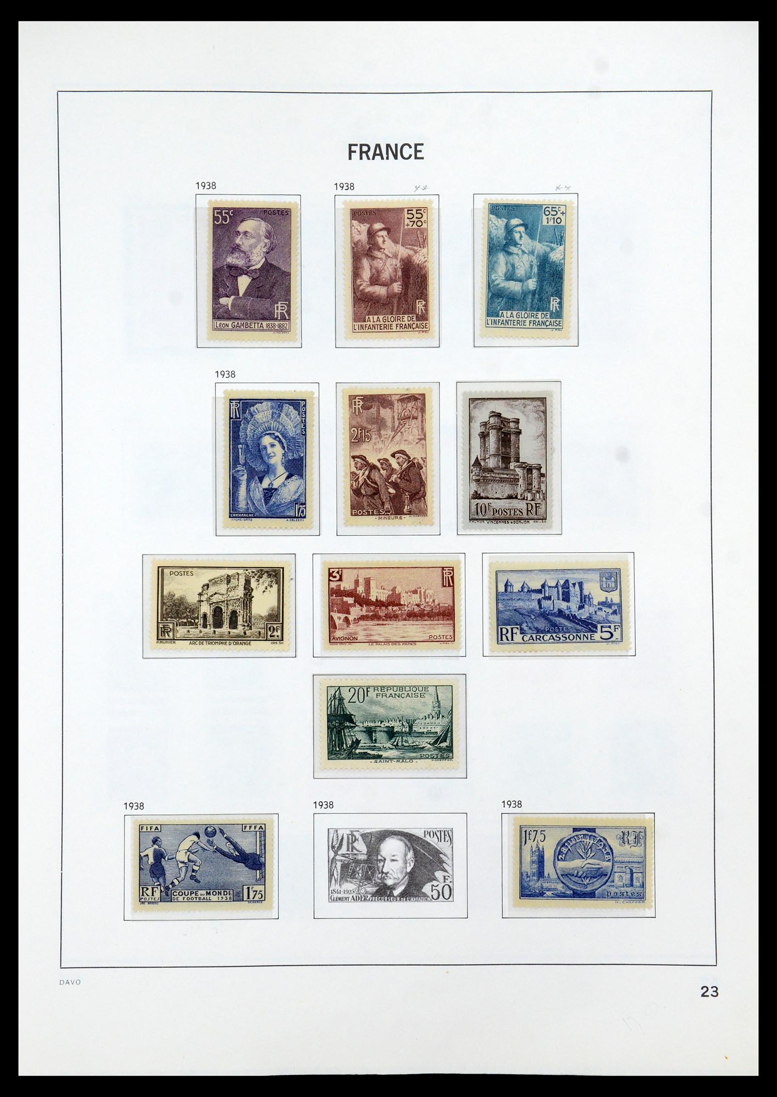 35930 023 - Postzegelverzameling 35930 Frankrijk 1849-1990.