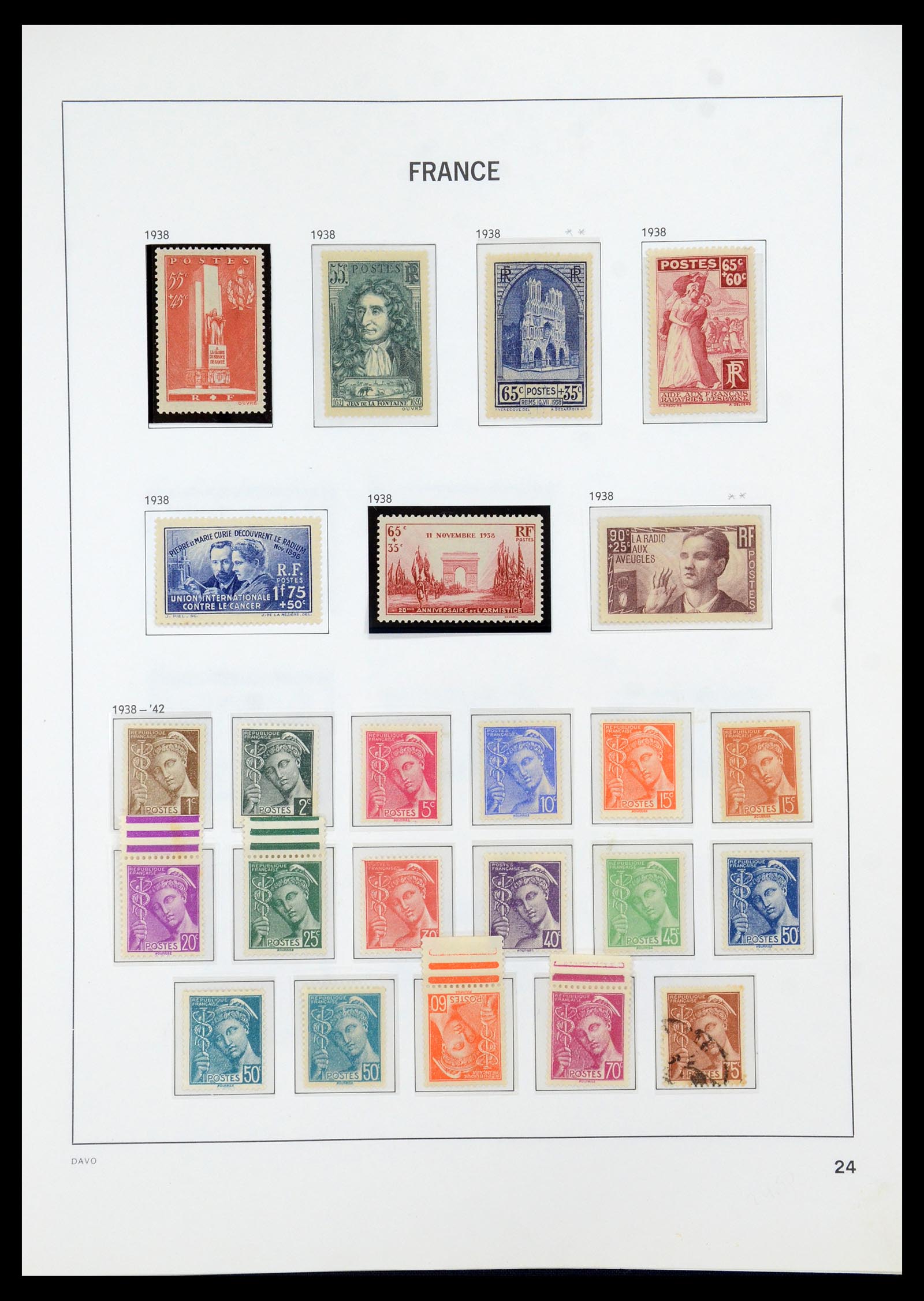 35930 024 - Postzegelverzameling 35930 Frankrijk 1849-1990.
