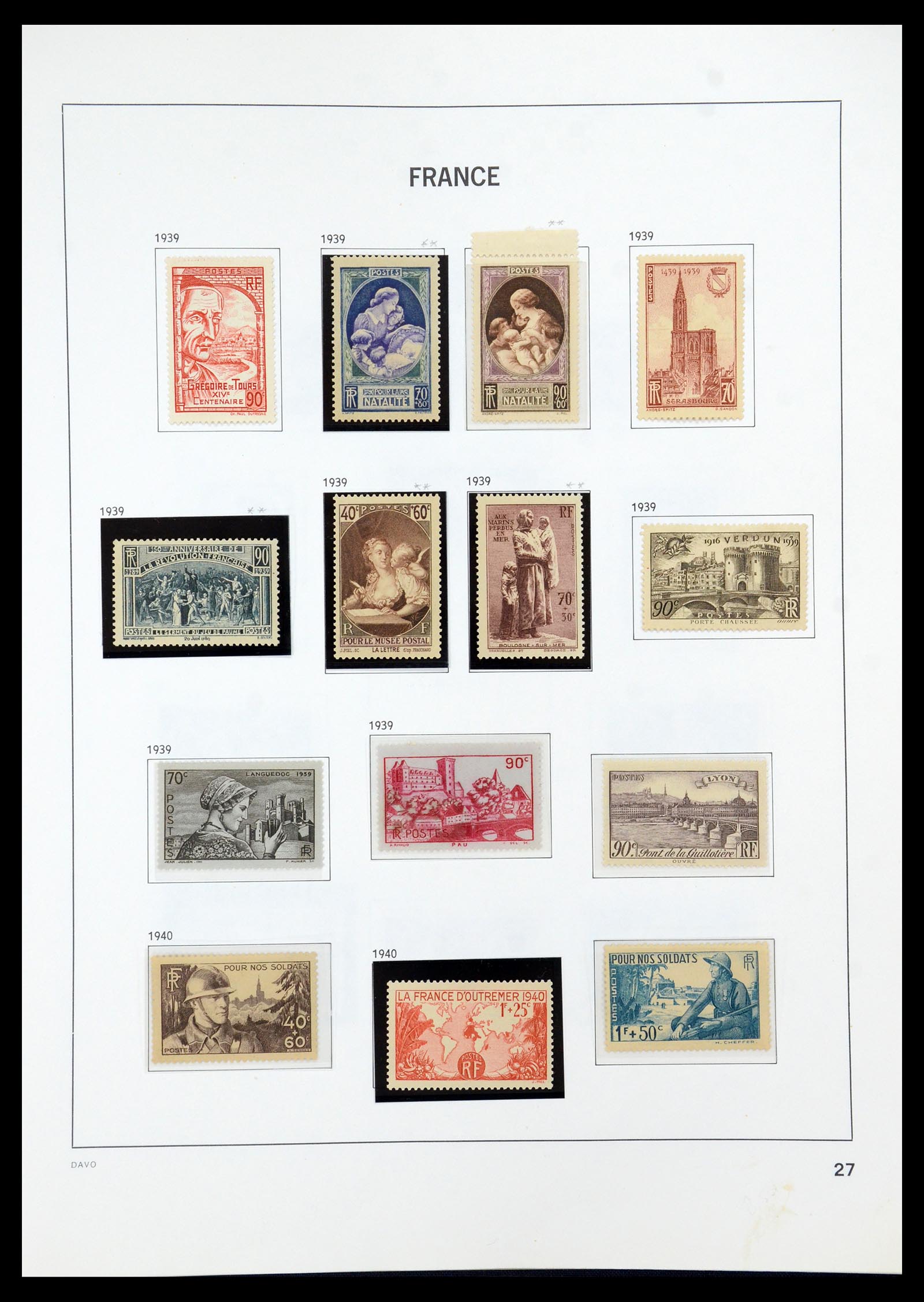 35930 027 - Postzegelverzameling 35930 Frankrijk 1849-1990.