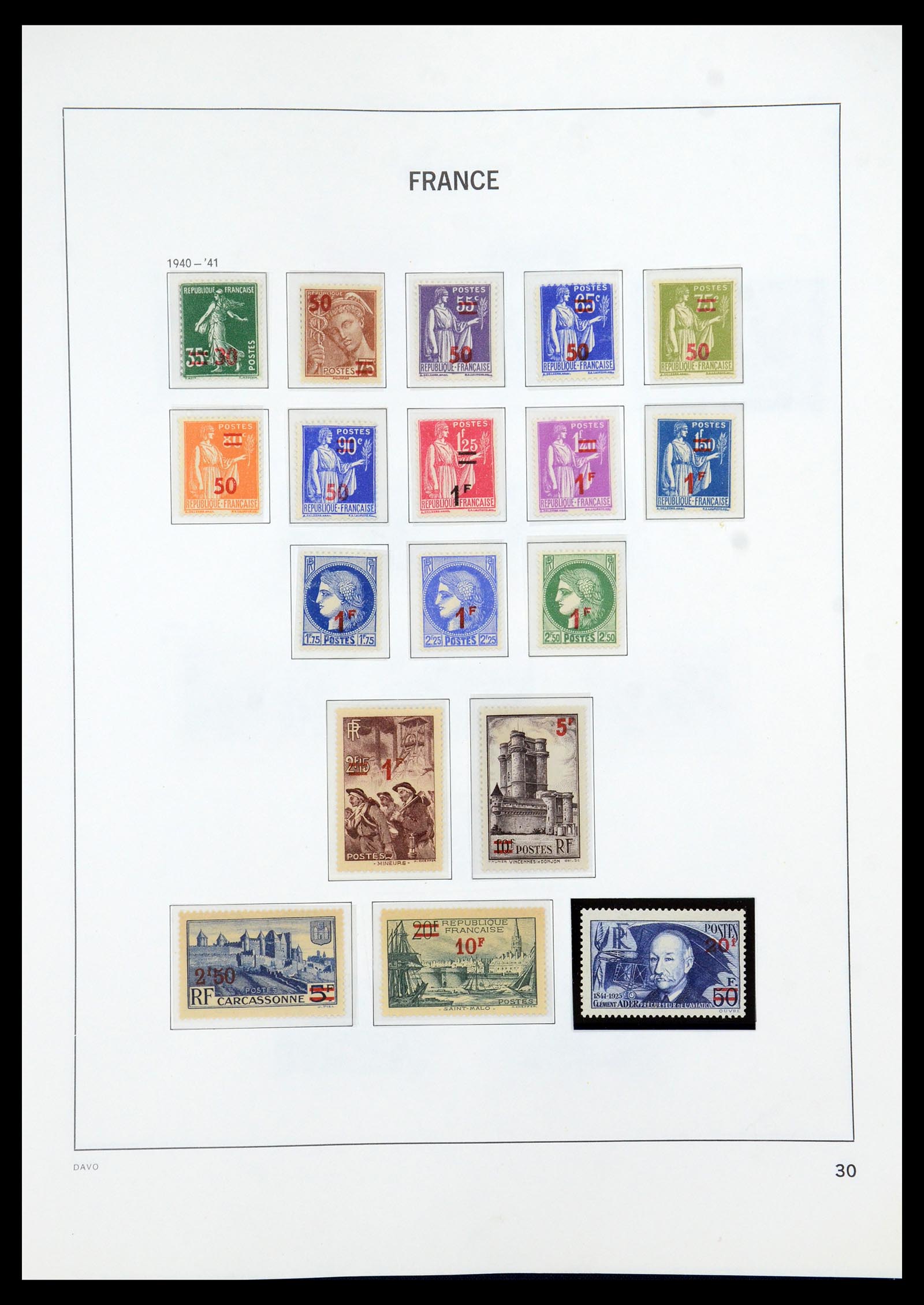 35930 030 - Postzegelverzameling 35930 Frankrijk 1849-1990.