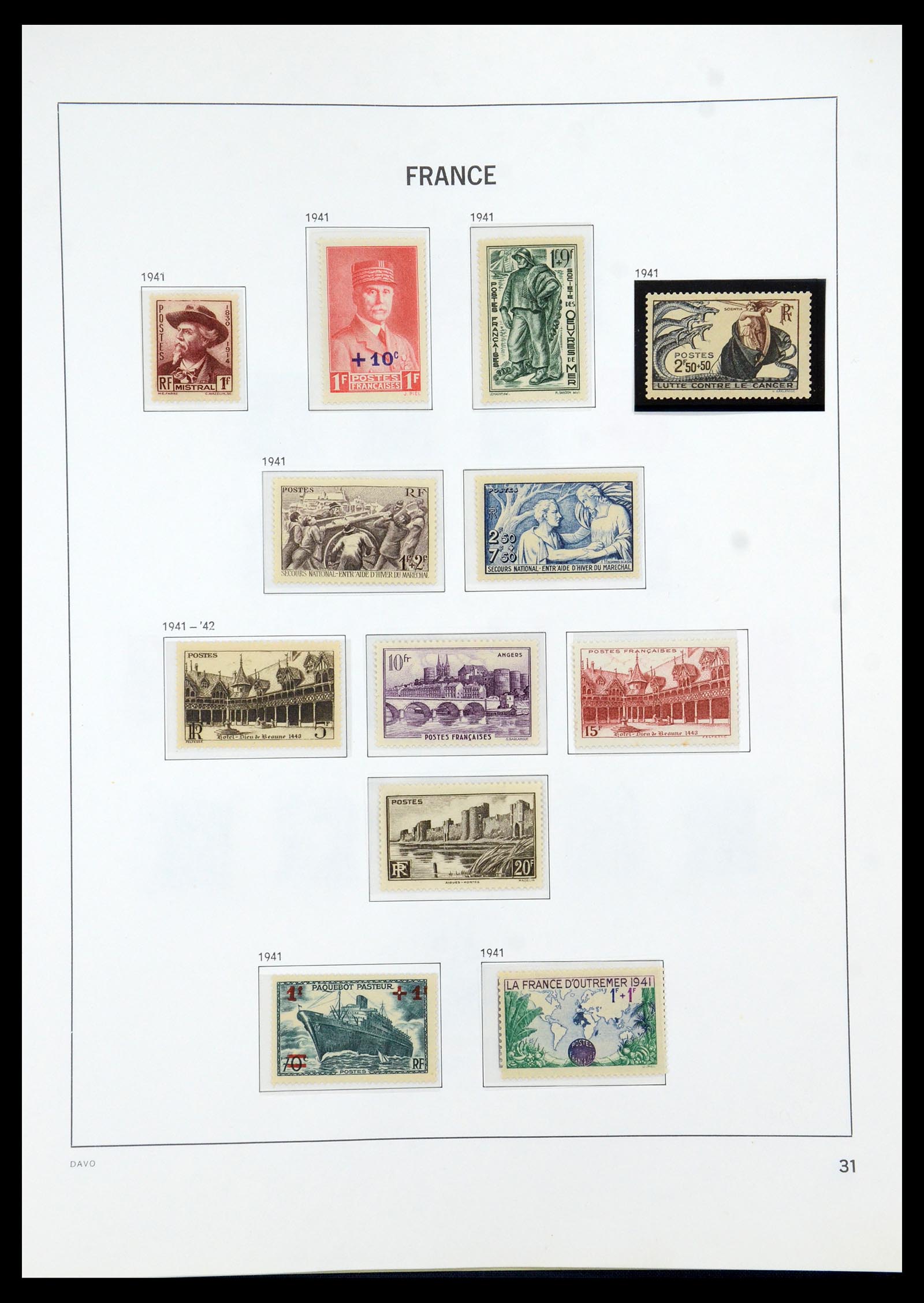 35930 031 - Postzegelverzameling 35930 Frankrijk 1849-1990.