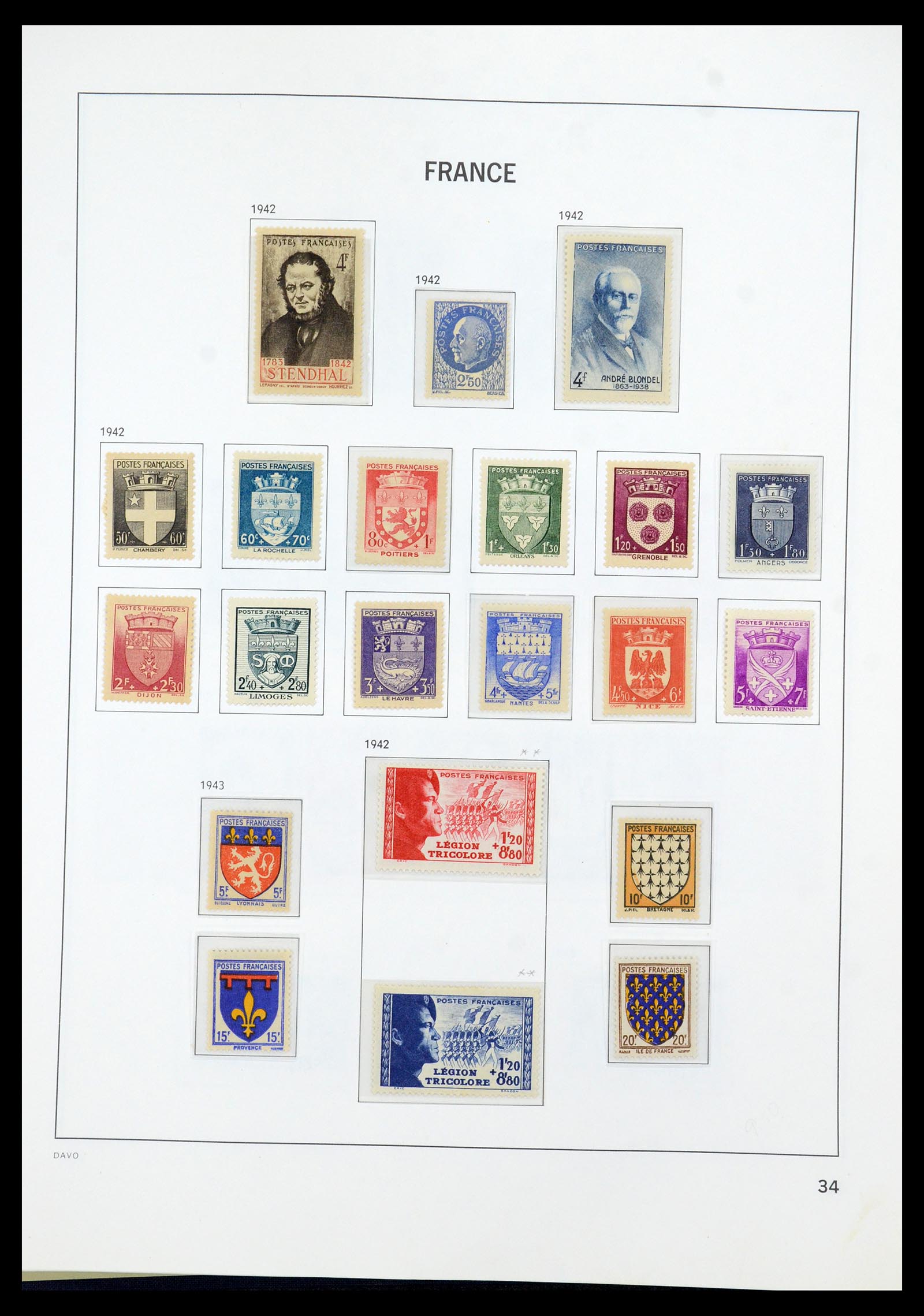 35930 034 - Postzegelverzameling 35930 Frankrijk 1849-1990.