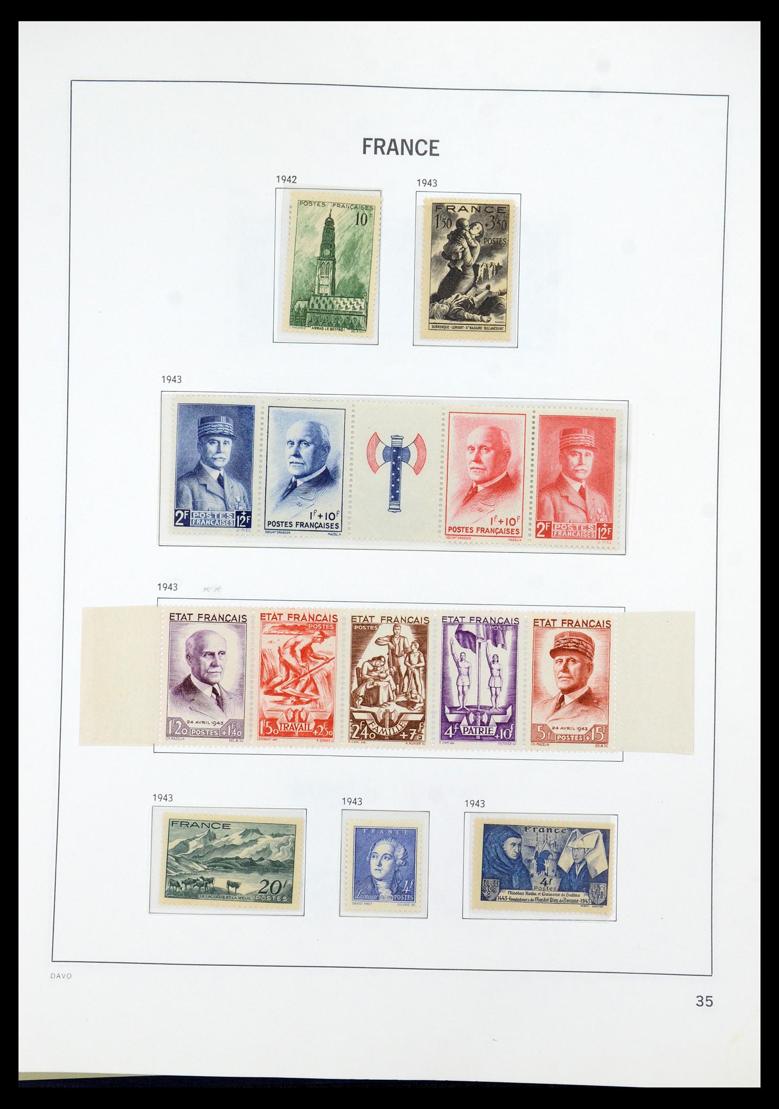 35930 035 - Postzegelverzameling 35930 Frankrijk 1849-1990.
