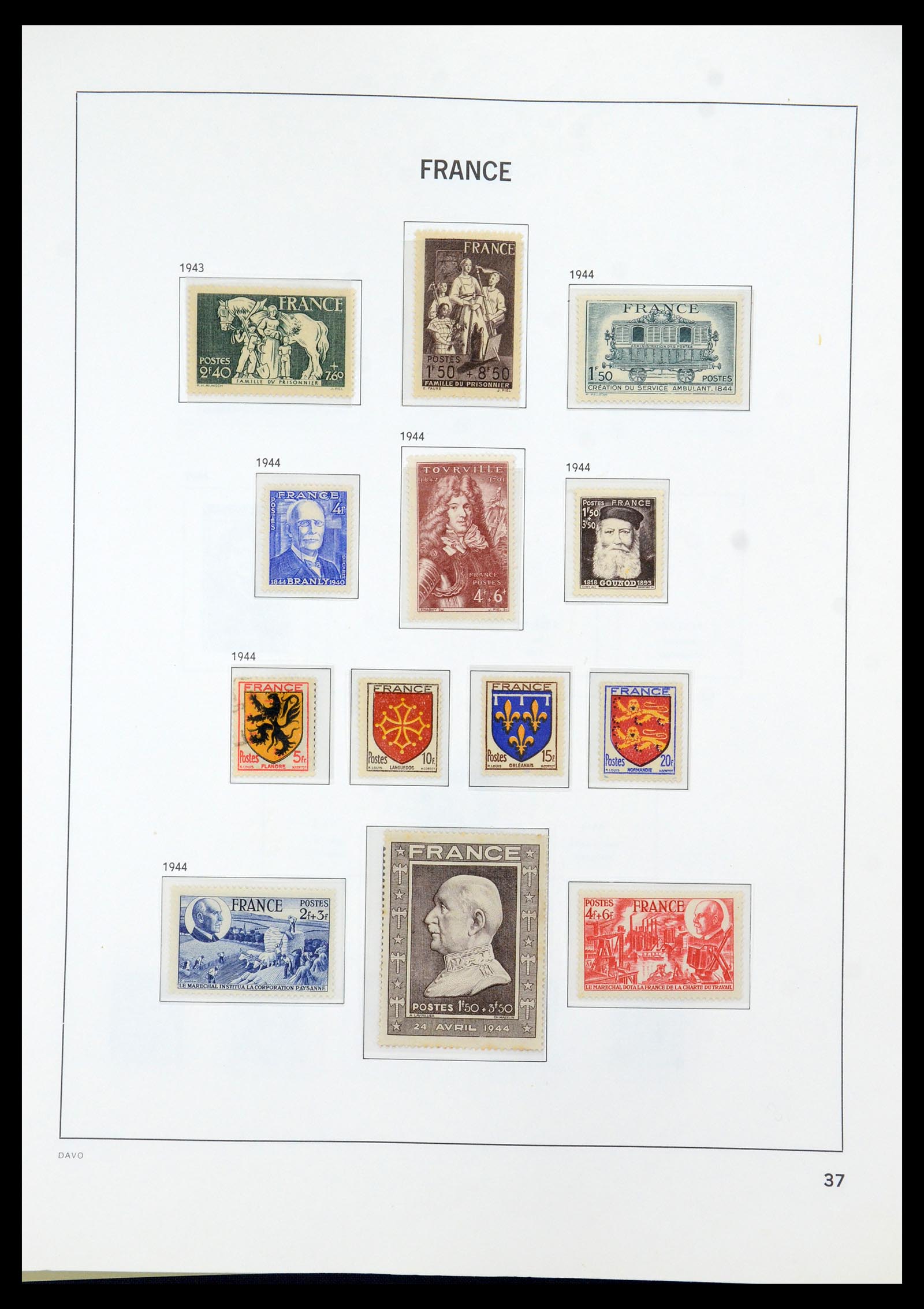 35930 037 - Postzegelverzameling 35930 Frankrijk 1849-1990.