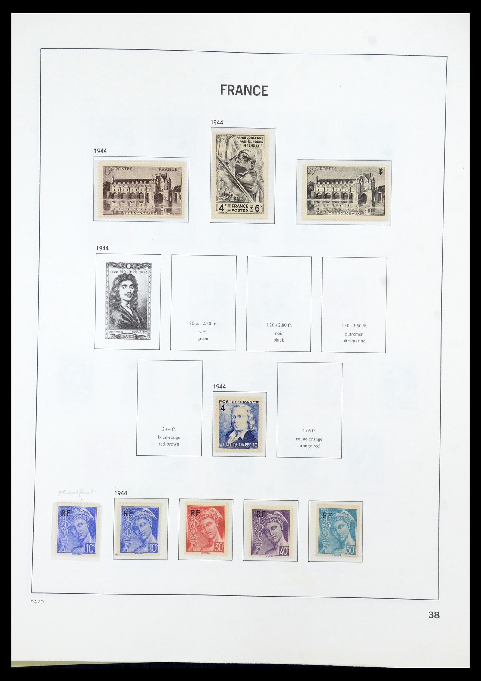 35930 038 - Postzegelverzameling 35930 Frankrijk 1849-1990.