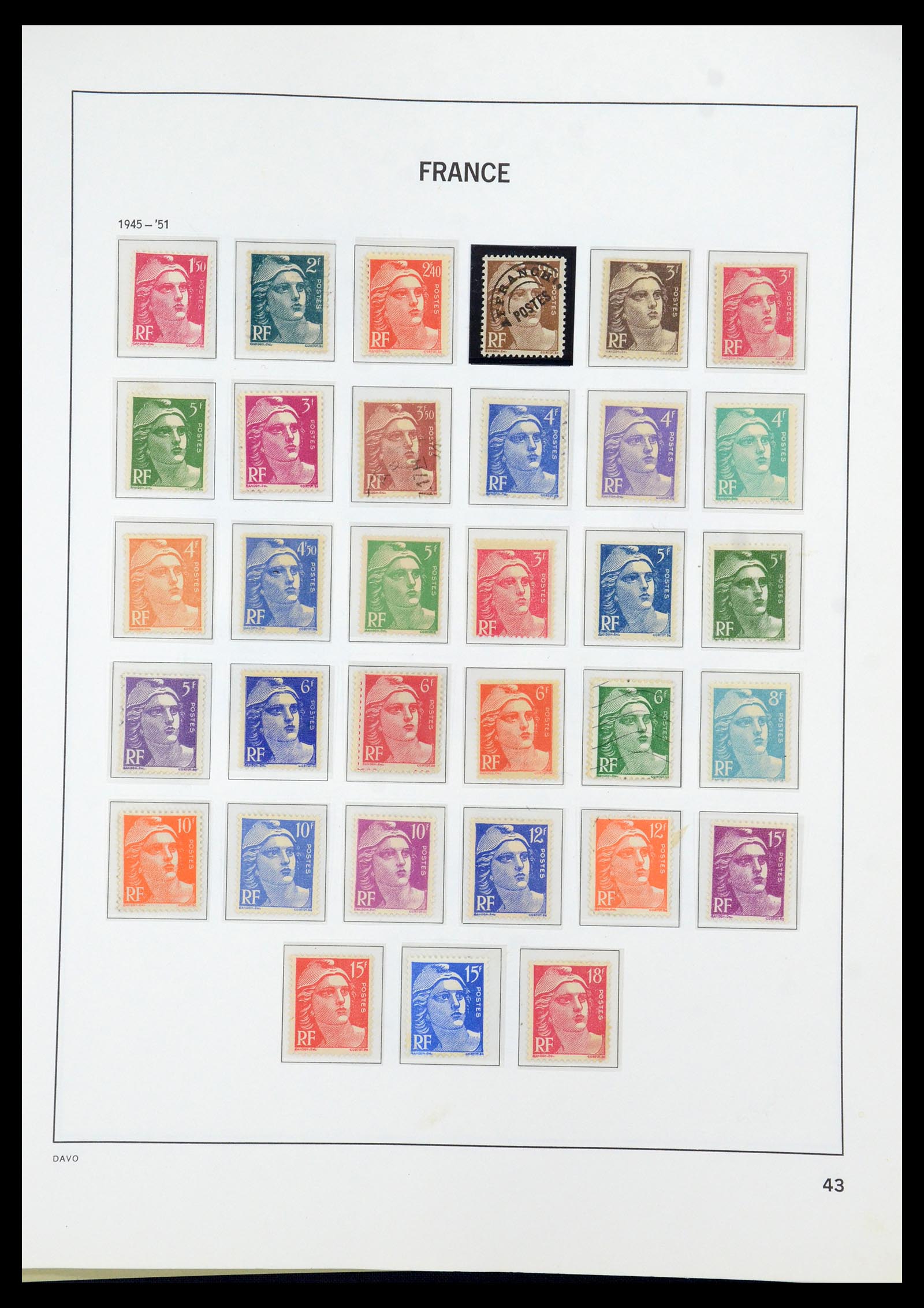 35930 043 - Stamp collection 35930 France 1849-1990.