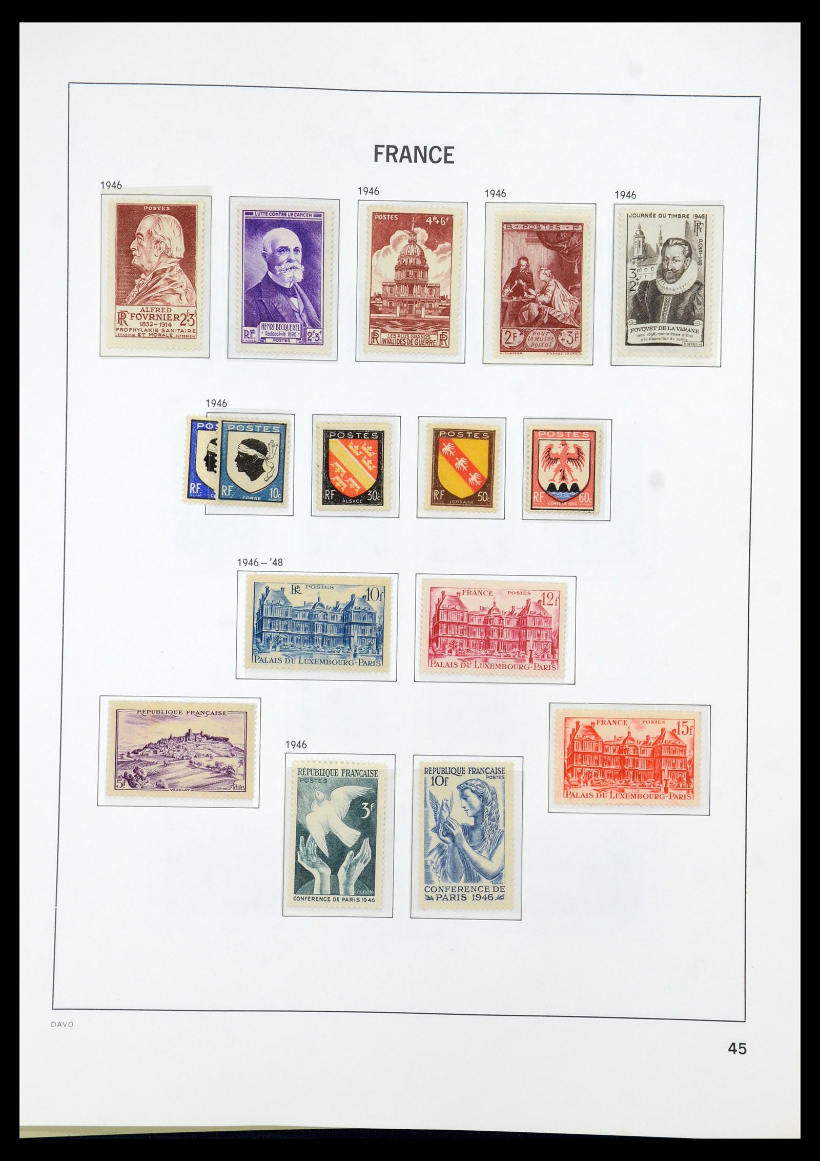 35930 045 - Stamp collection 35930 France 1849-1990.