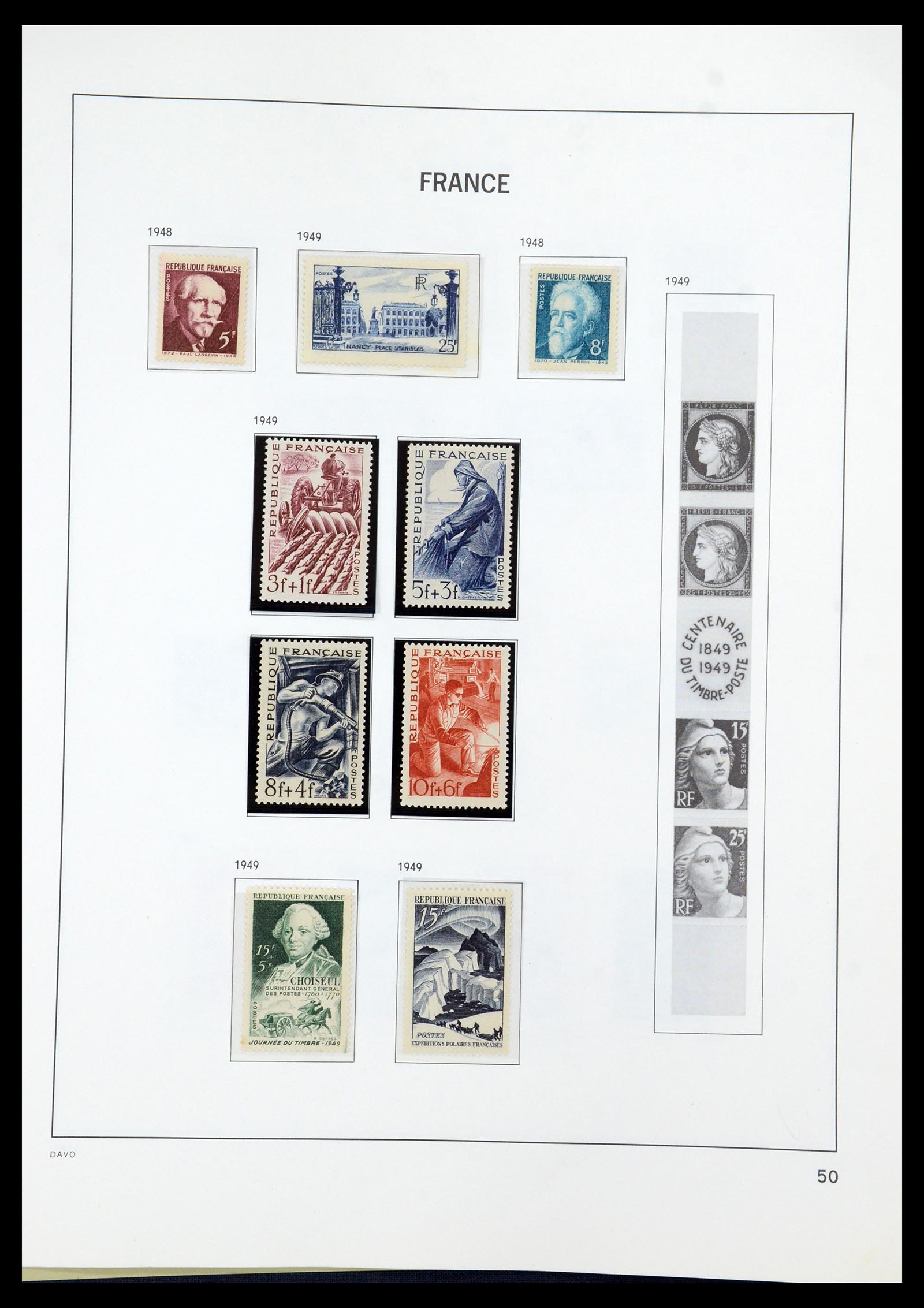 35930 050 - Stamp collection 35930 France 1849-1990.