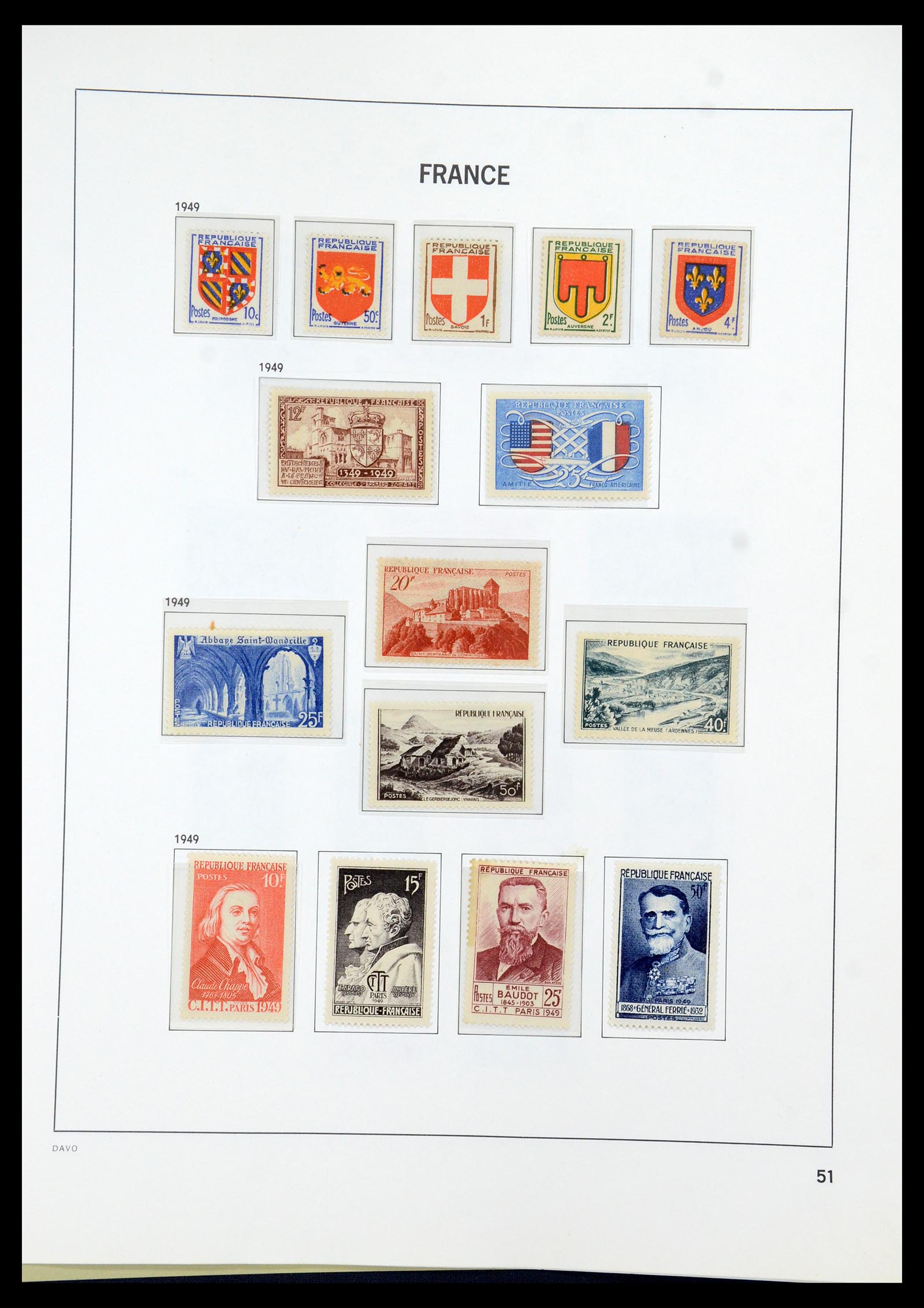 35930 051 - Stamp collection 35930 France 1849-1990.