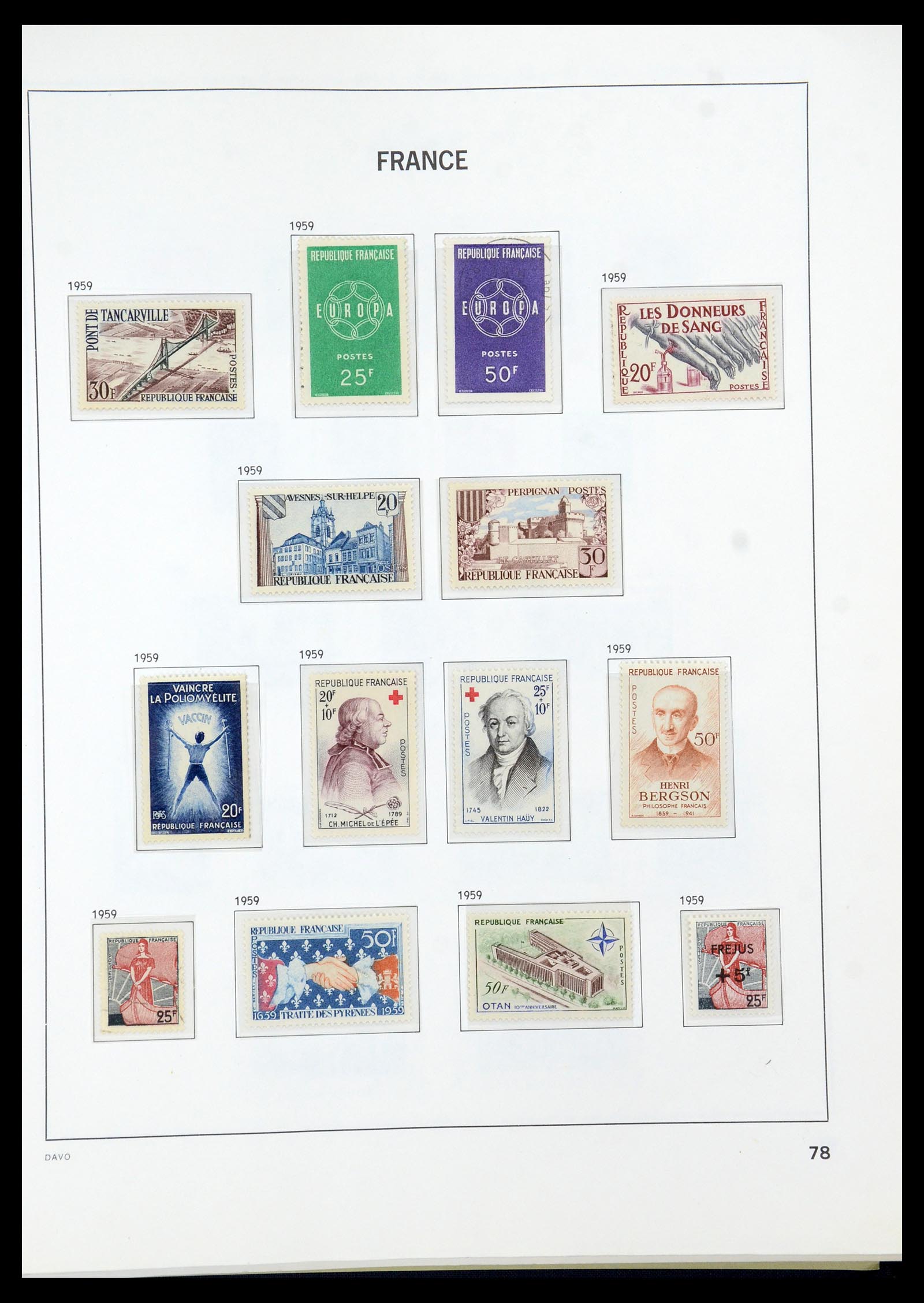 35930 080 - Stamp collection 35930 France 1849-1990.